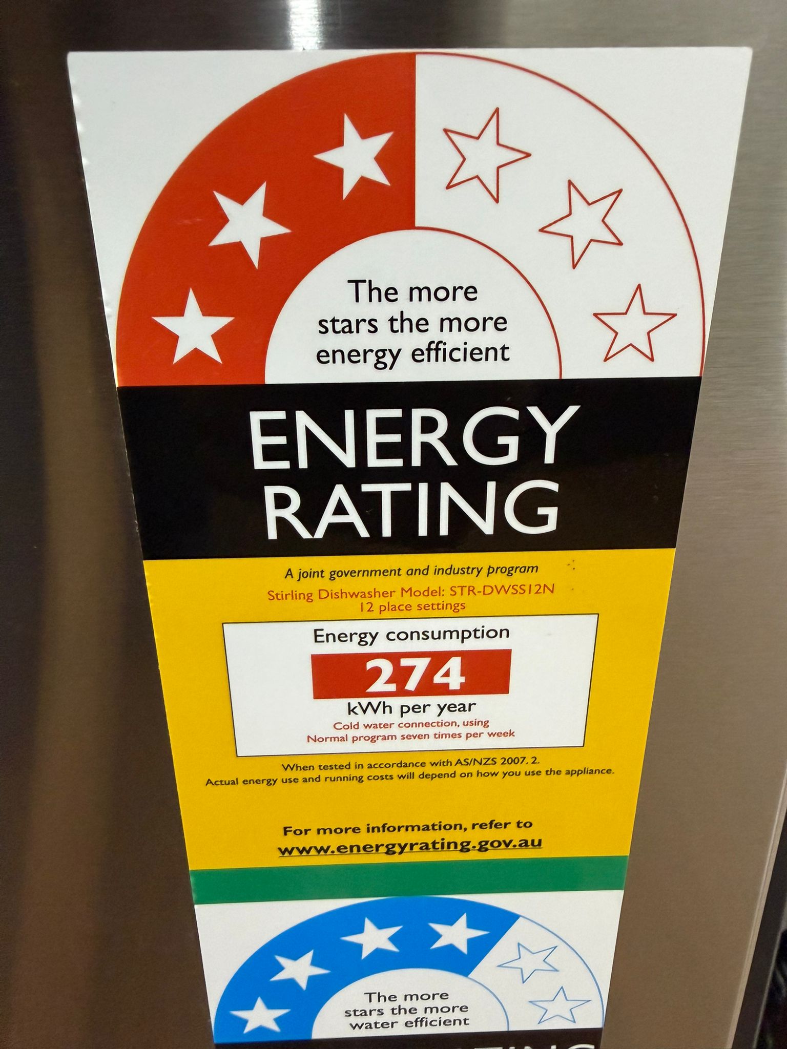 Stirling Dishwasher STR-DWSS12N | Refurbished | Energy Efficient | Reservoir