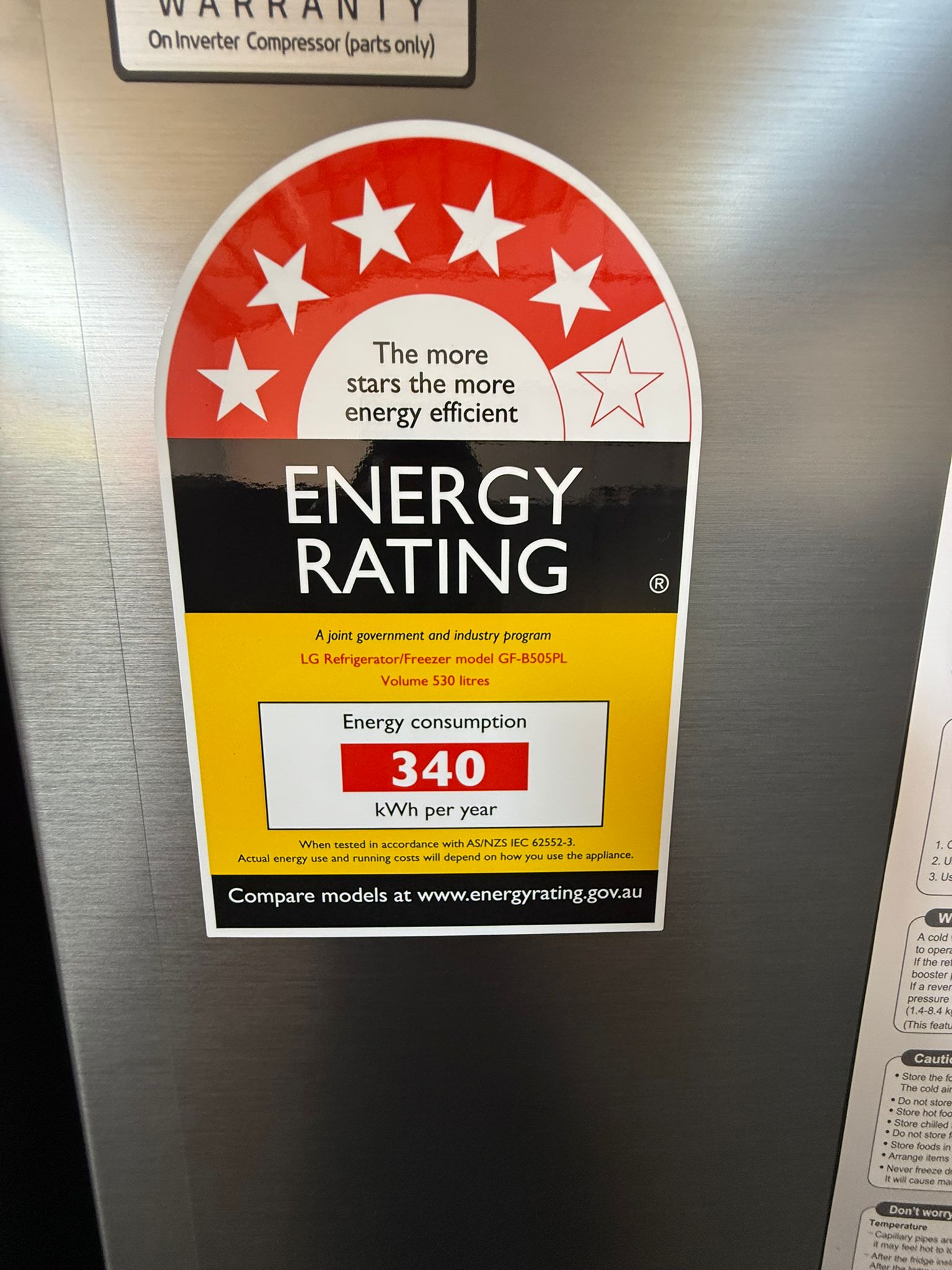 Factory Second LG 530 L Slim Quad Door Fridge – Stainless (GF-B505PL) | ADELAIDE