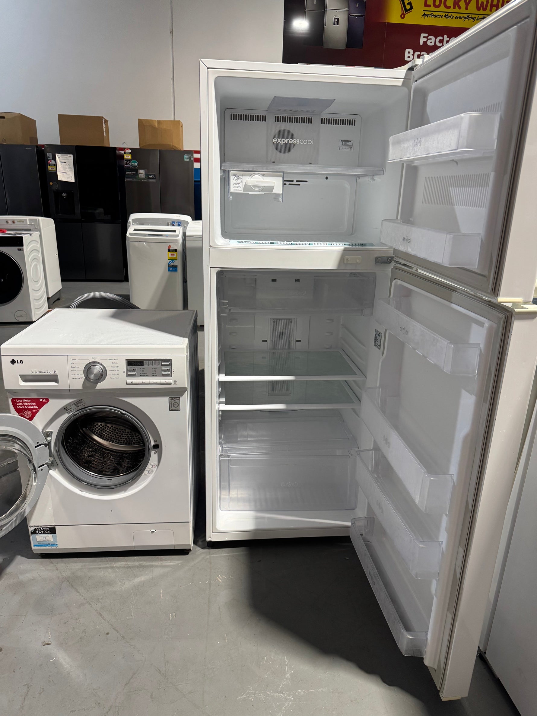 LG 441 litres fridge freezer and LG 7kg washing machine | PERTH