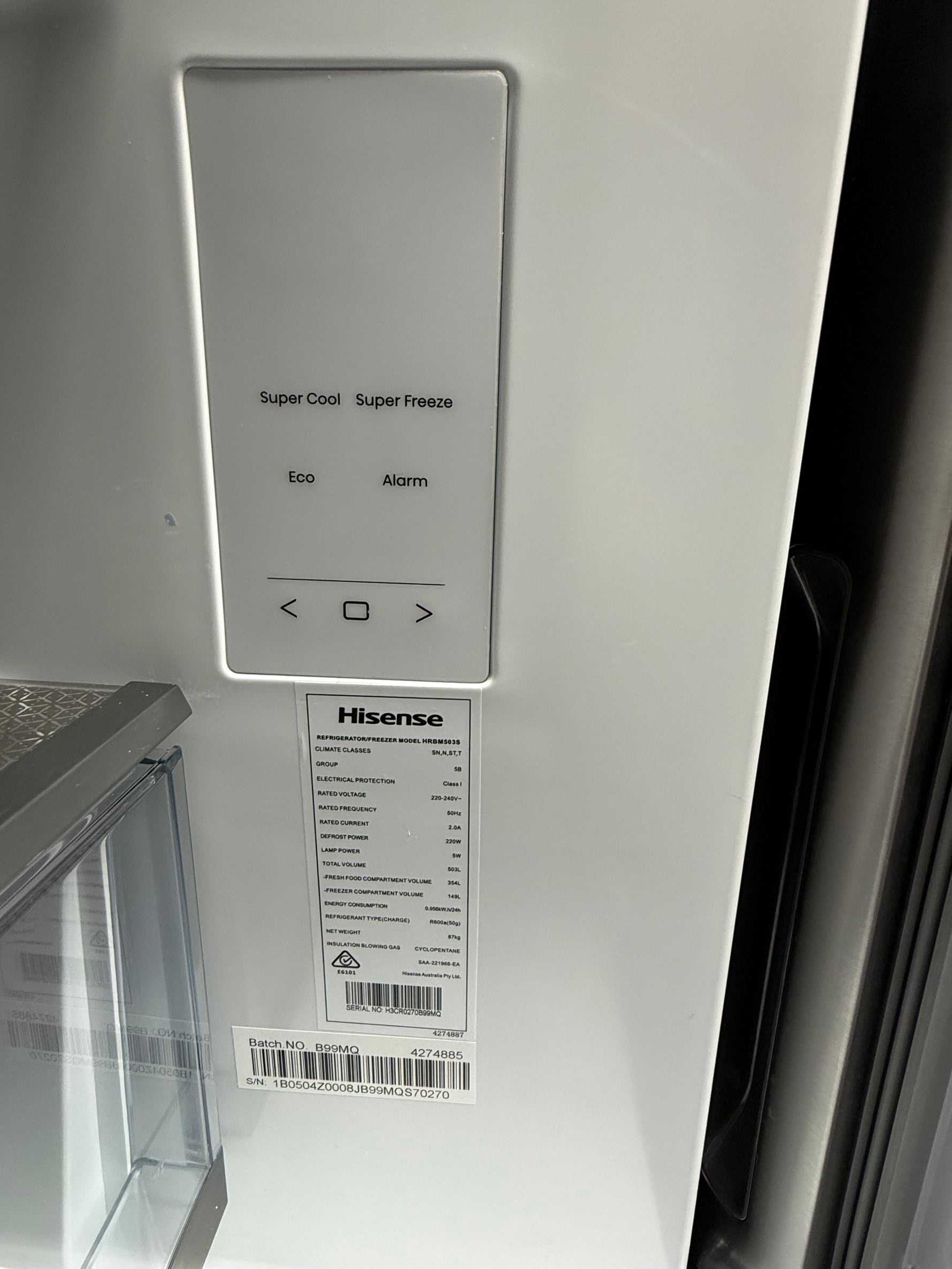 Hisense 503L Bottom Mount Fridge – Factory Seconds | HRBM503S