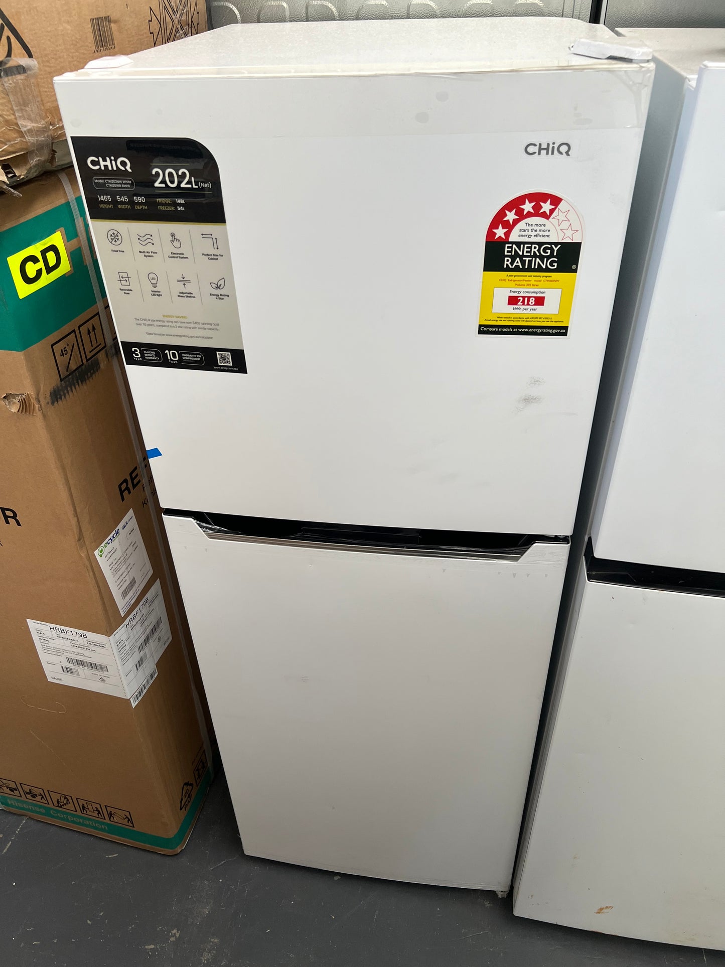 Chiq 202 litres fridge freezer | ADELAIDE