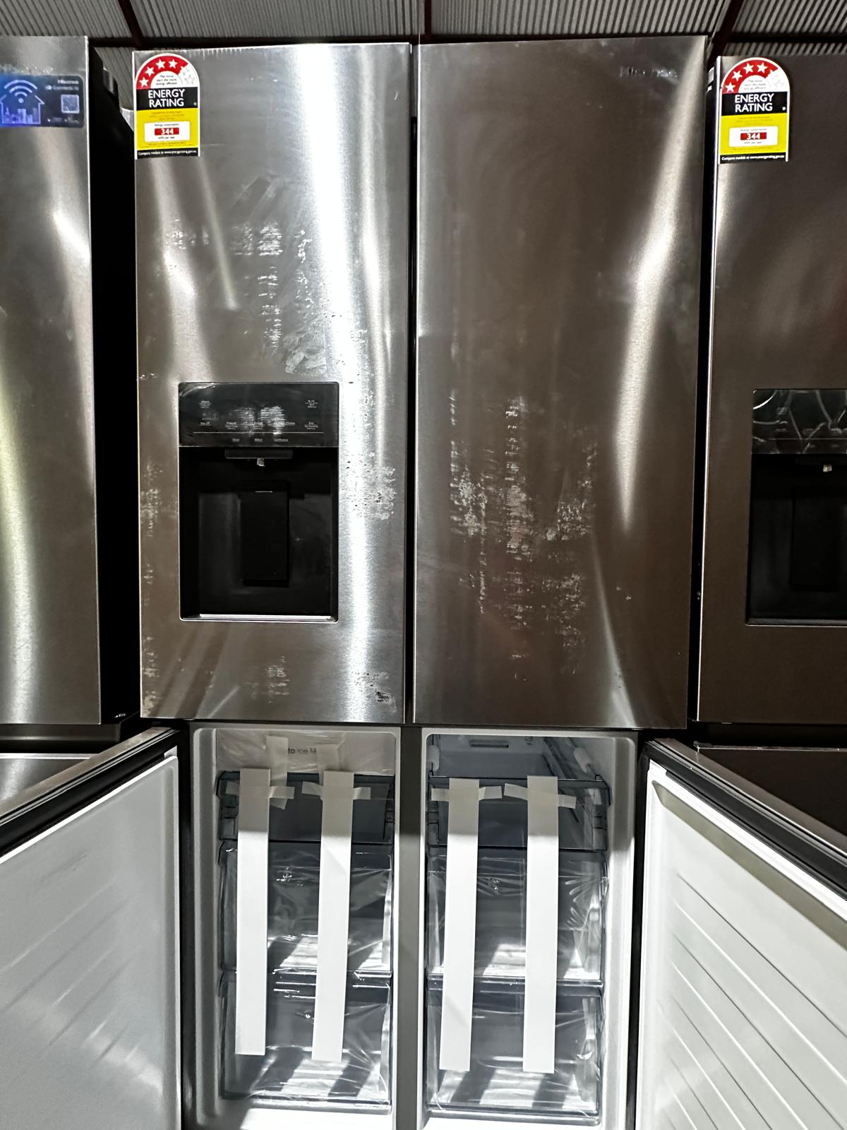 Hisense 483L Quad Door Fridge Freezer HRCd483TBW – Factory Seconds Dark Finish | ADELAIDE