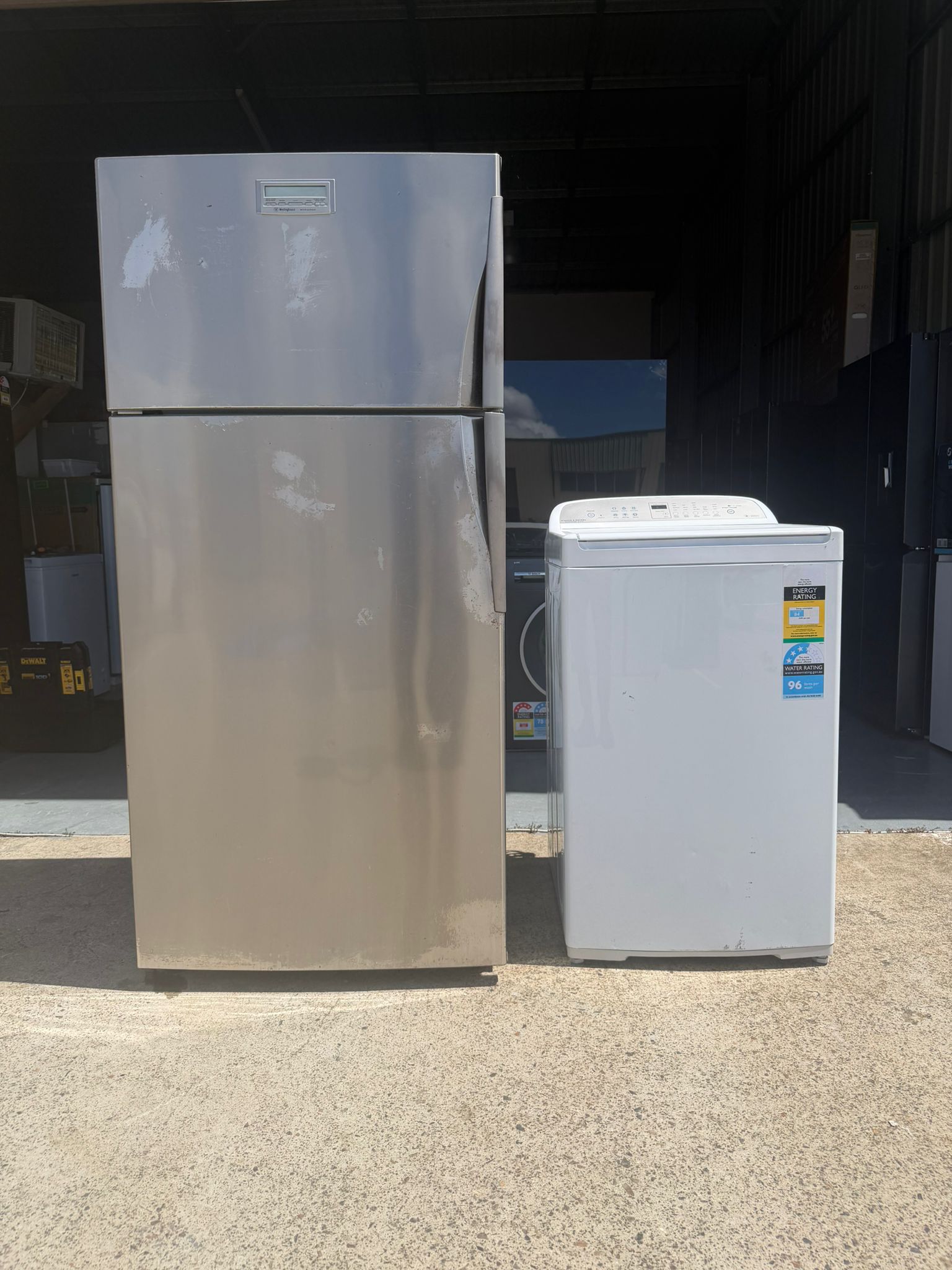 Refurbished Combo – Westinghouse 517L Fridge + Fisher & Paykel 8.5KG Top Loader Washer | BRISBANE