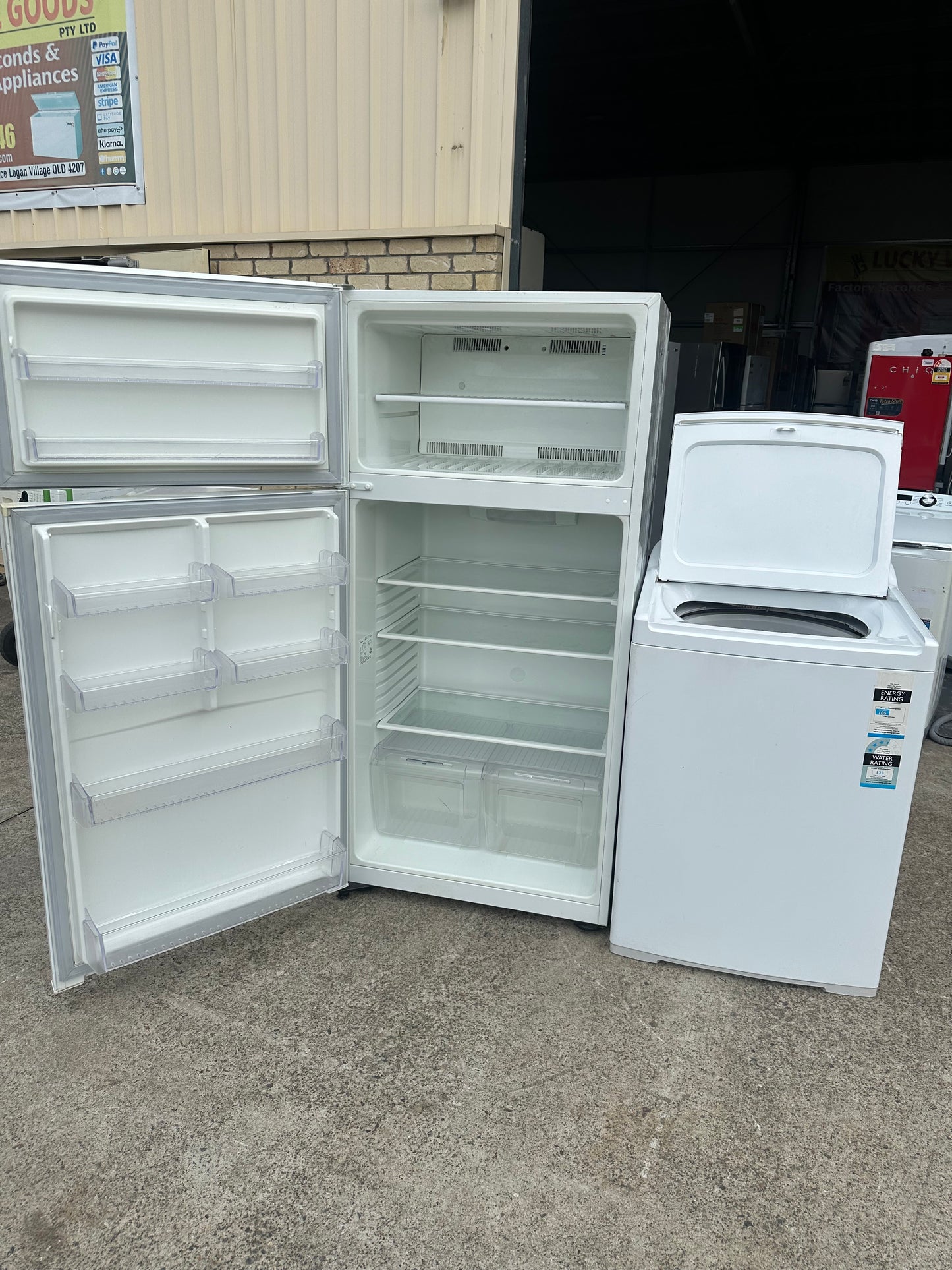Kelvinator 520 litres fridge & fisher & paykel 10 kgs washer | BRISBANE