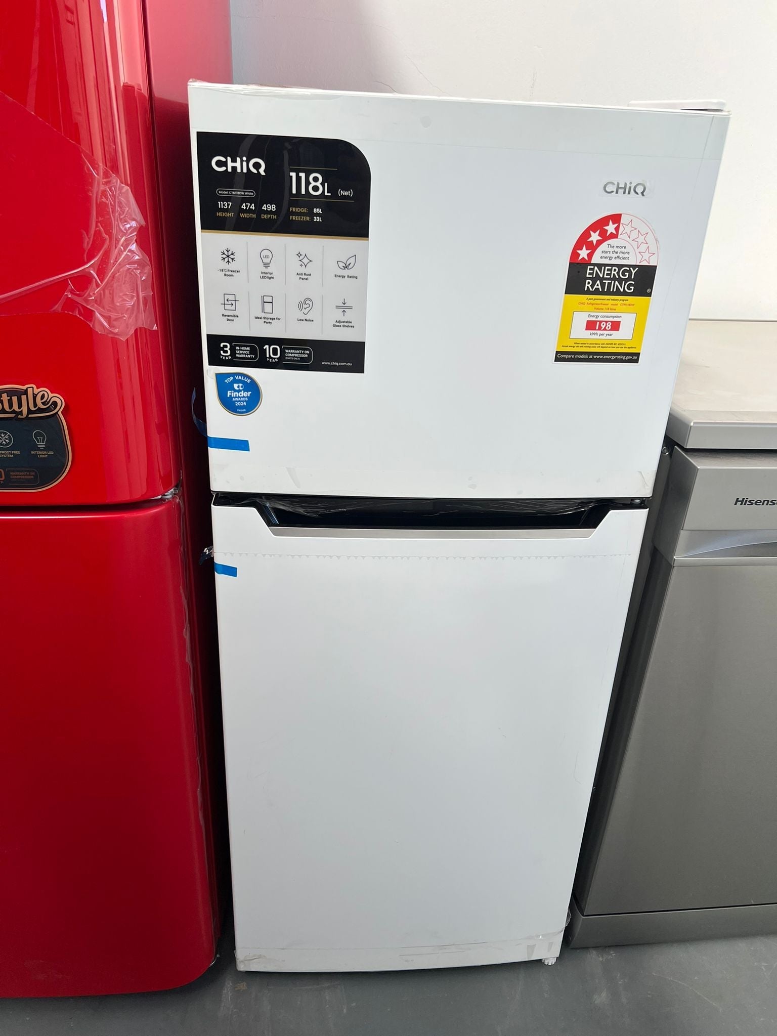 Factory Second Chiq 118L Fridge Freezer | ADELAIDE