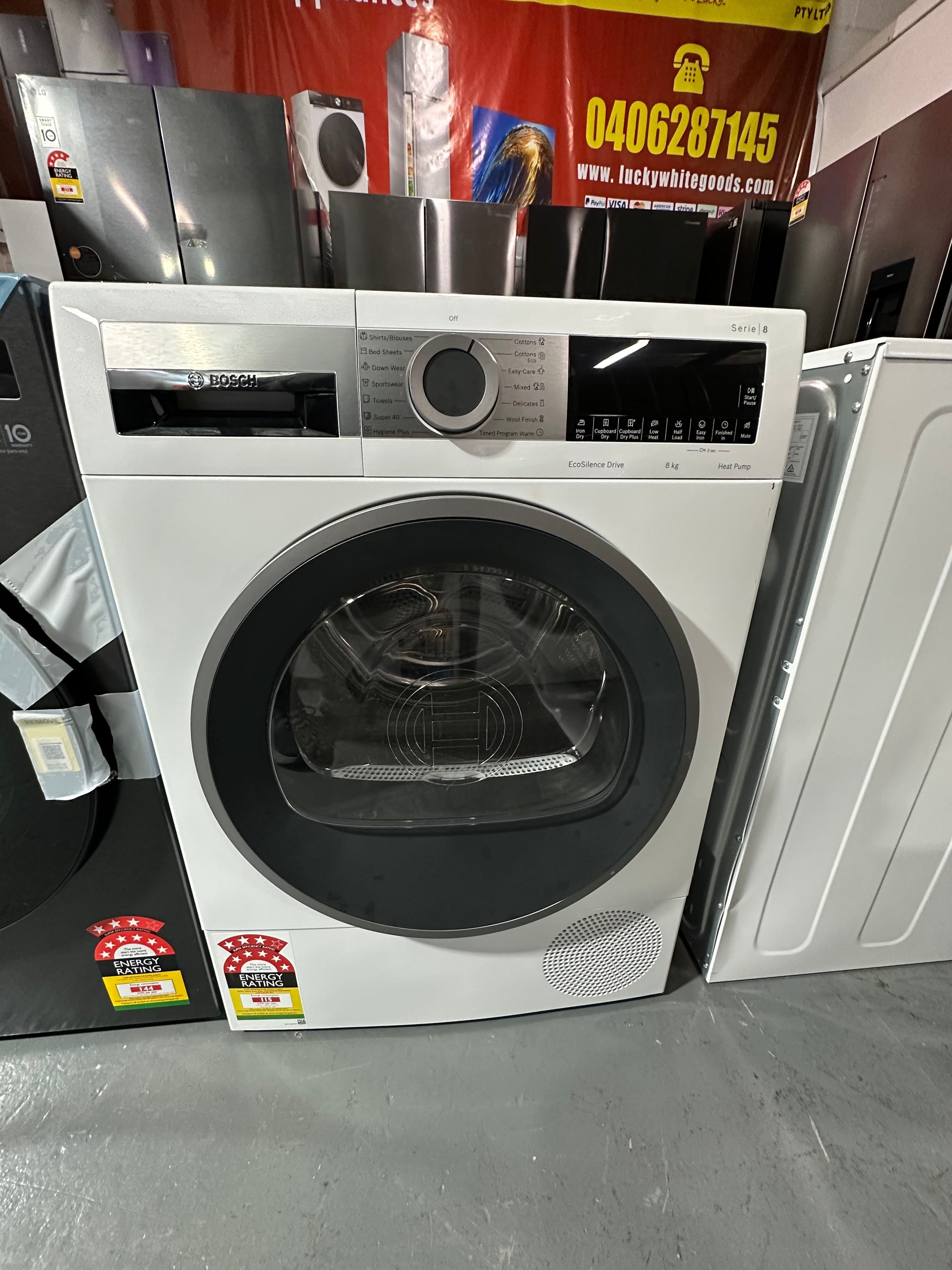 Factory second Bosch 8kg Heat Pump Dryer

WQG235D8AU | Lucky white goods