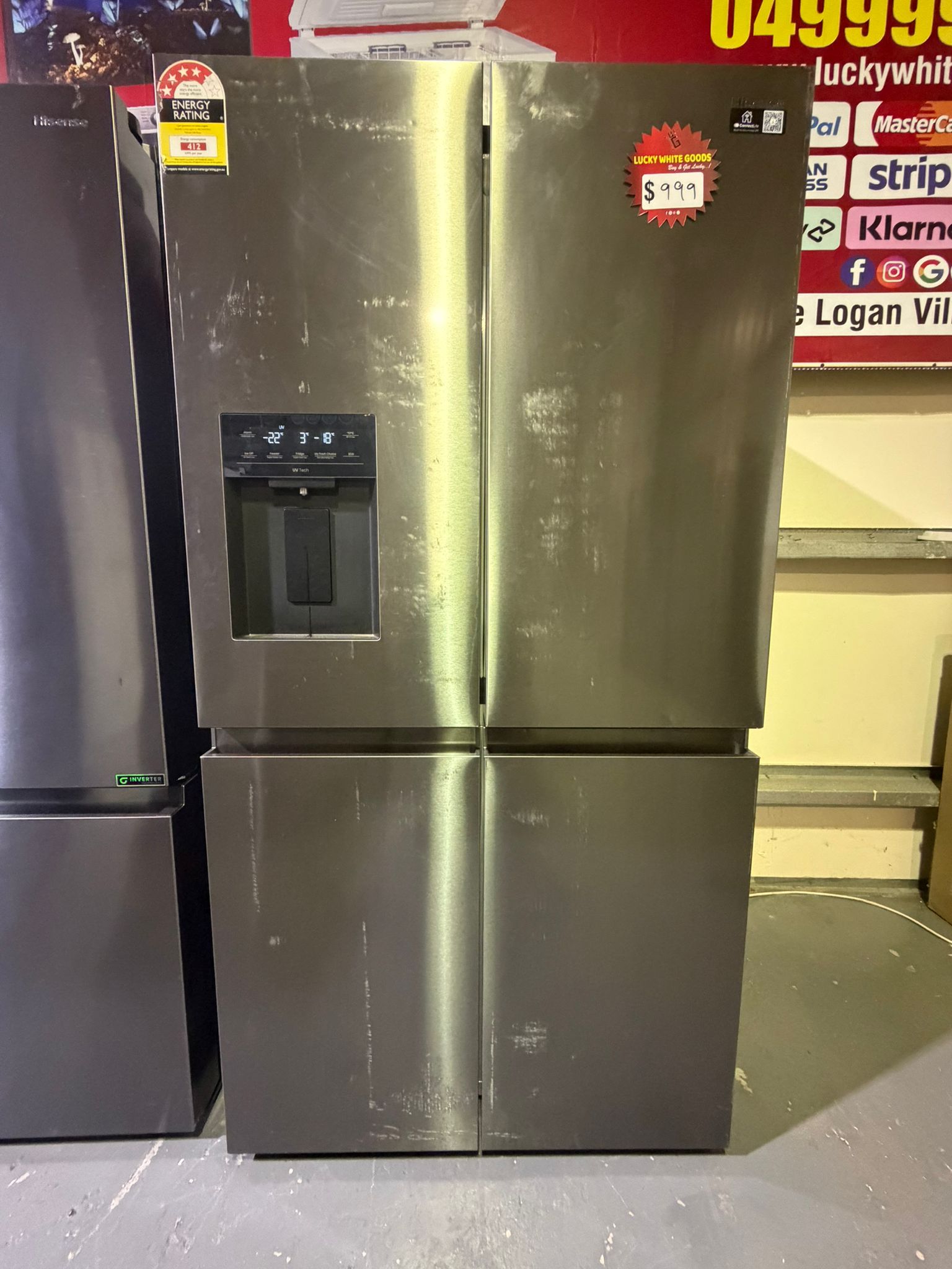 Hisense 640L Quad Door Refrigerator – HRCD640TBW – Refurbished – Spacious & Stylish