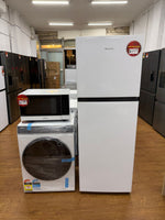 Hisense 326L Fridge Freezer + Haier 7.5kg Front Load Washer + Panasonic Microwave Oven Combo – Factory Seconds | RESERVOIR