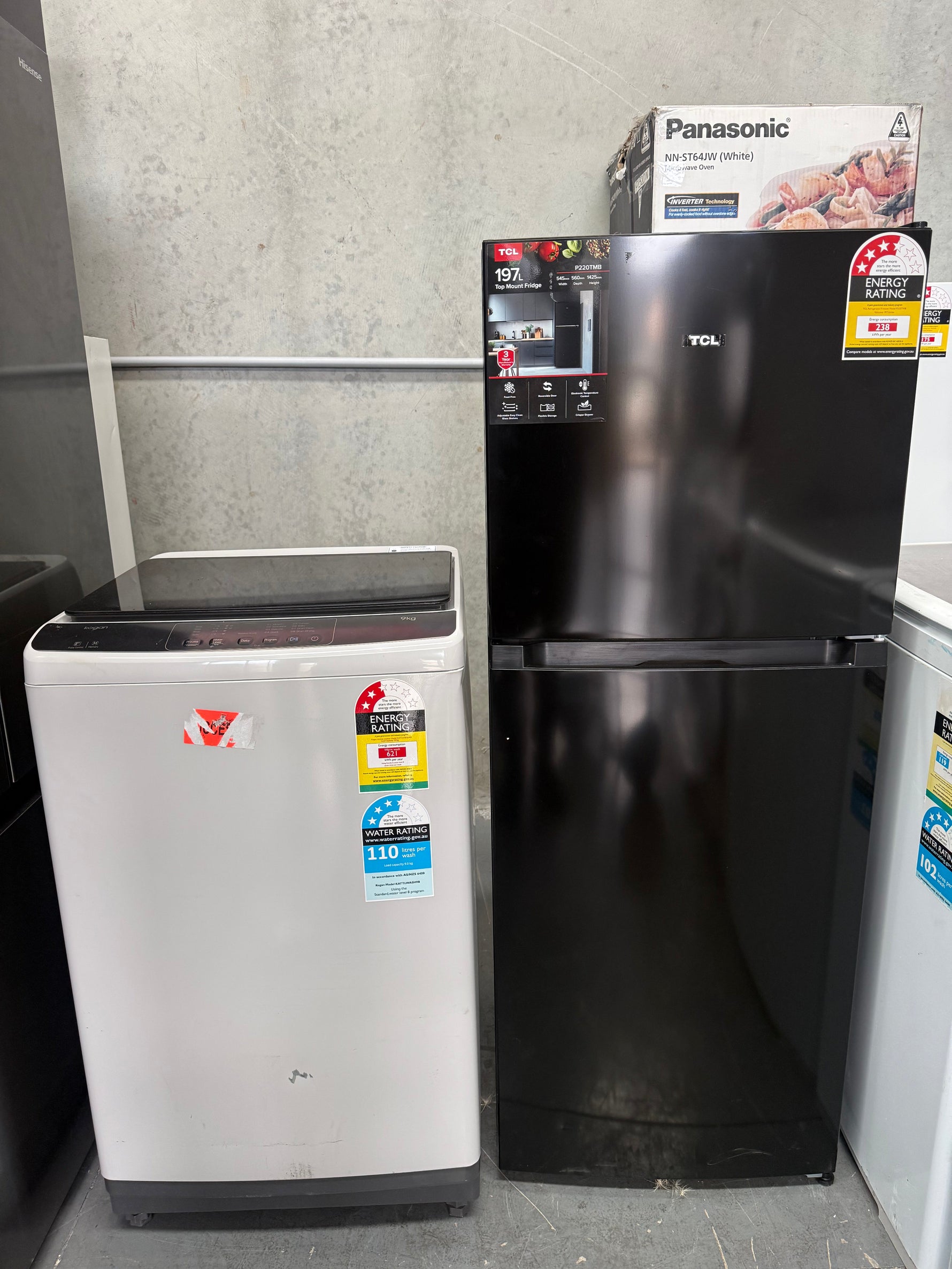ChiQ 220L Fridge + Kogan 9kg Washing Machine Bundle | MELBOURNE