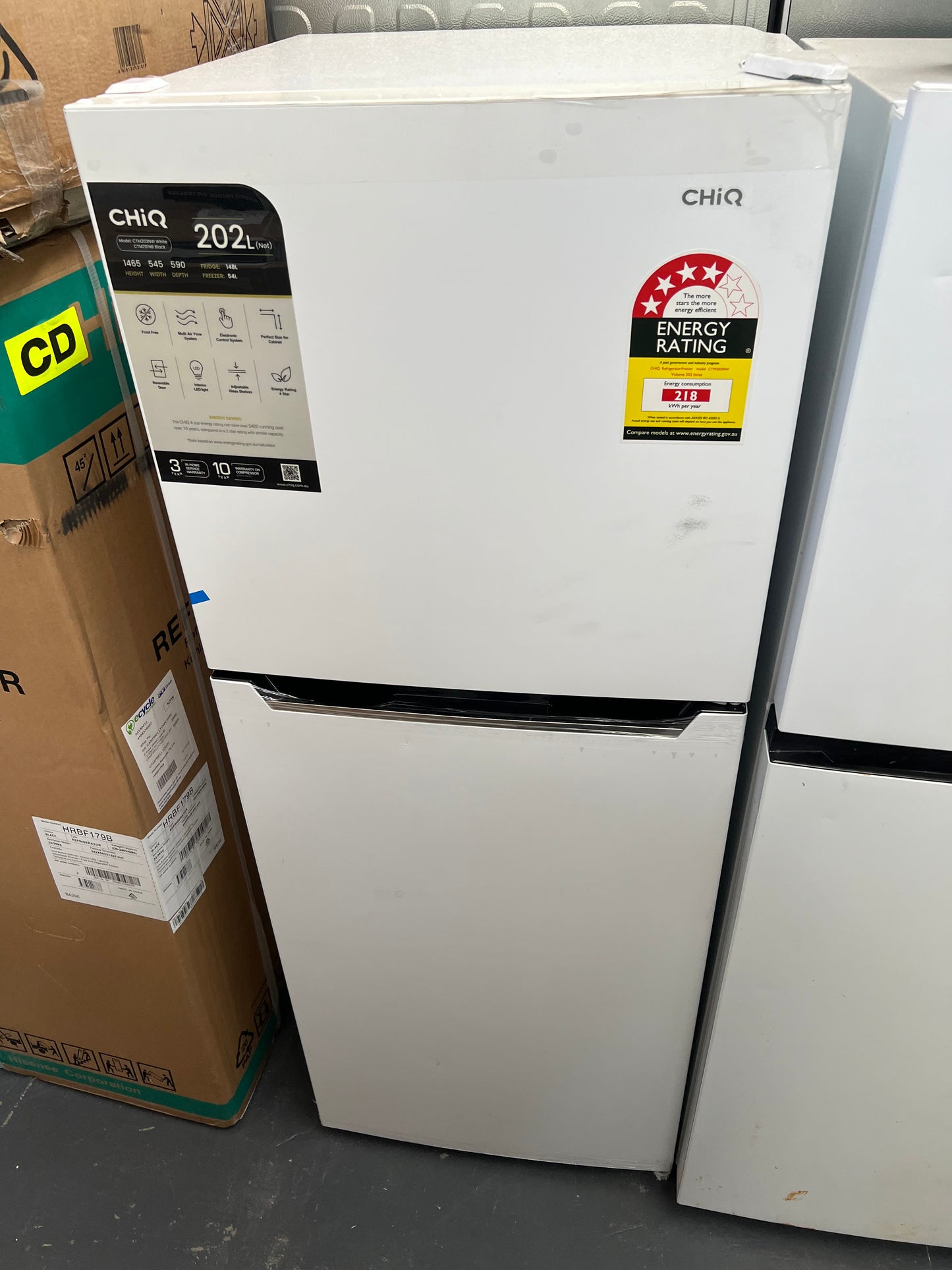 Chiq 202 litres fridge freezer | ADELAIDE