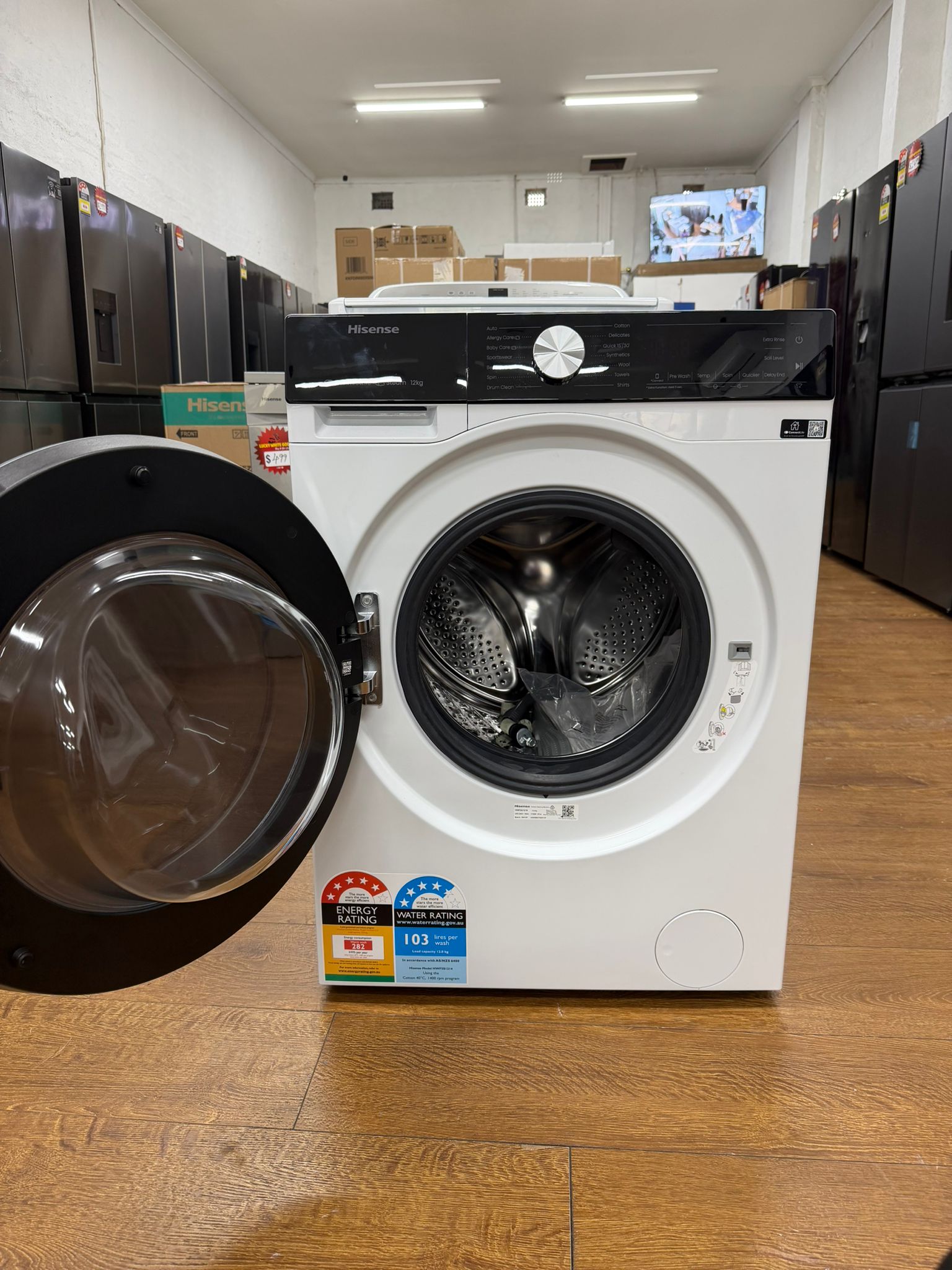 Hisense 12kg Series 5i Front Load Washer – HWFS5S1214 – Factory Seconds | RESERVOIR