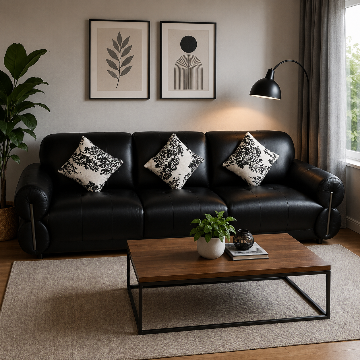 Brand New Premium Black Lounge Sofa | ALEXANDRIA