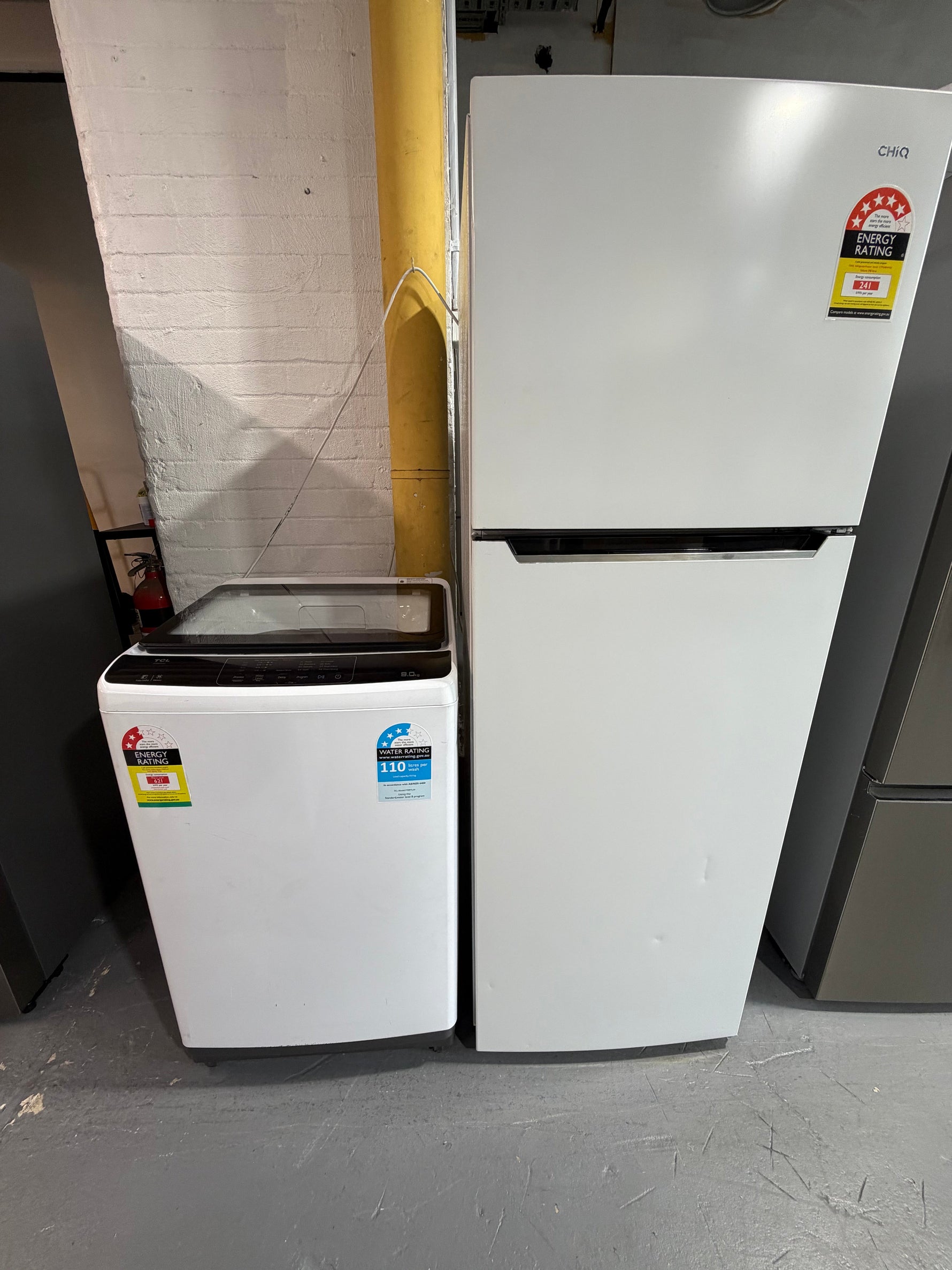 Refurbished combo Chiq 348 ltr Top mount fridge freezer & TCL 8 kg Top loader washer | ALEXANDRIA