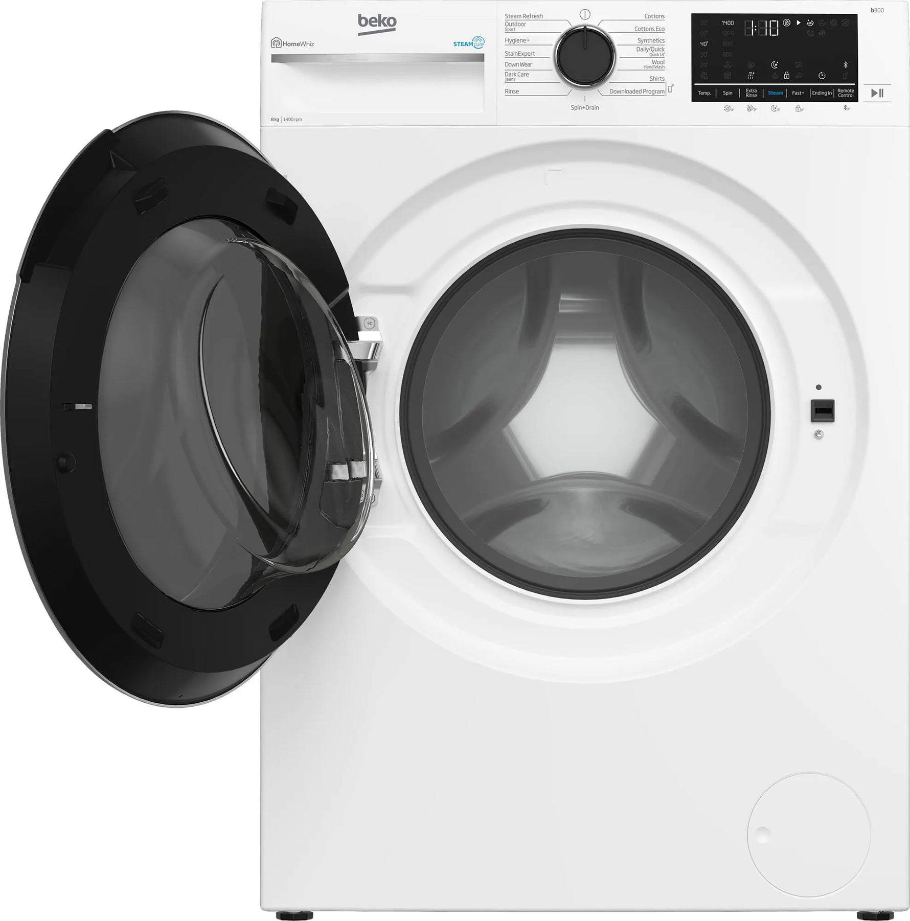 Beko 8kg Front Load Washing Machine with Steam – BFLB8010W | Box Damaged | Reservoir