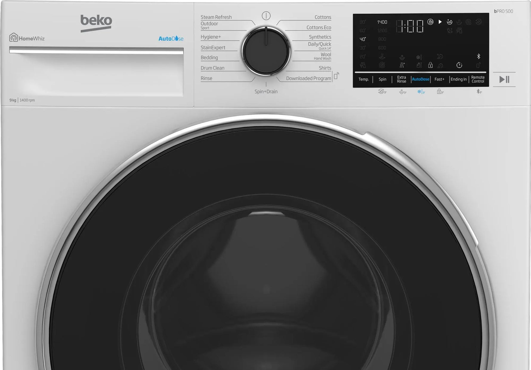 Beko 8kg Front Load Washing Machine with Steam – BFLB8010W | Box Damaged | Reservoir