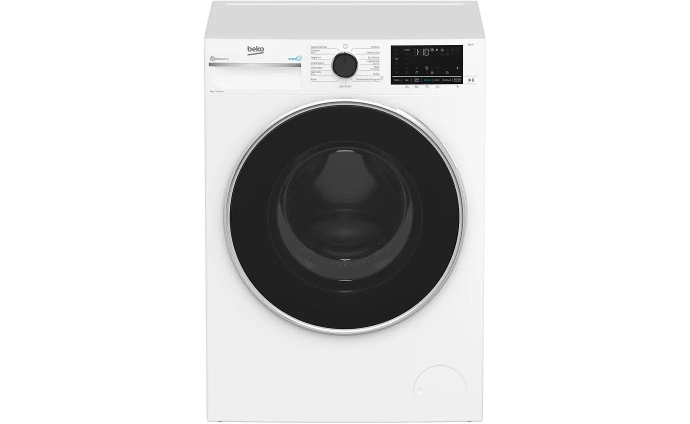 Beko 8kg Front Load Washing Machine with Steam – BFLB8010W | Box Damaged | Reservoir