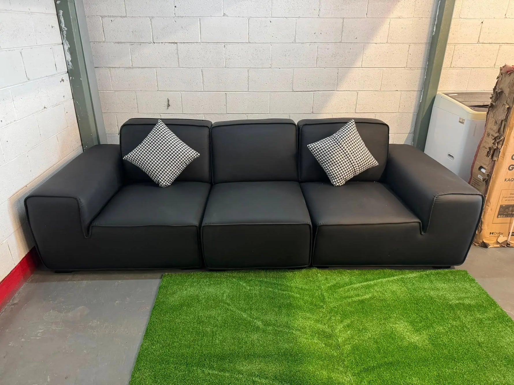 Brand New Black 3 Seater Sofa | SYDNEY