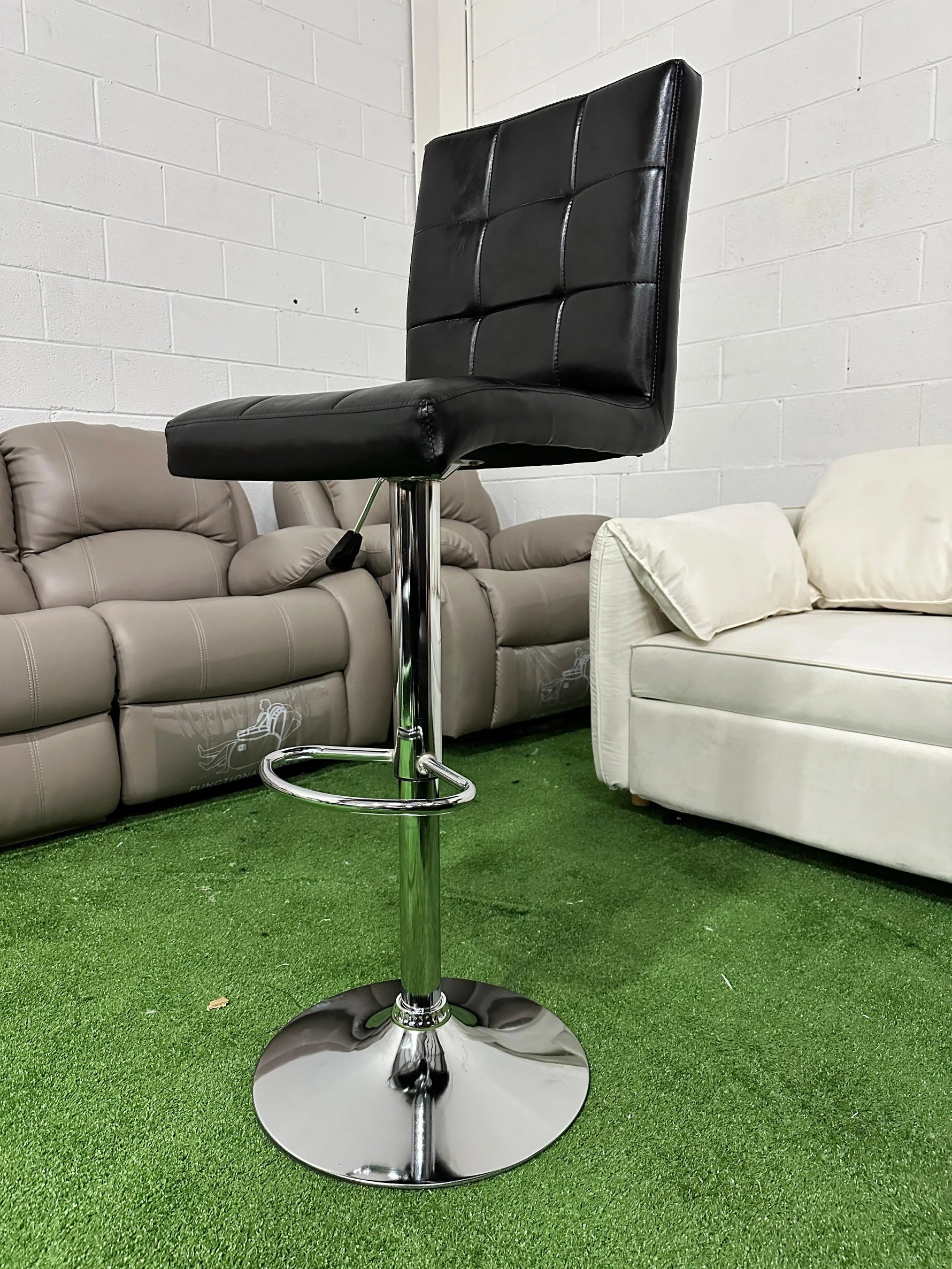 Brand New Black Adjustable Bar Chair | ADELAIDE