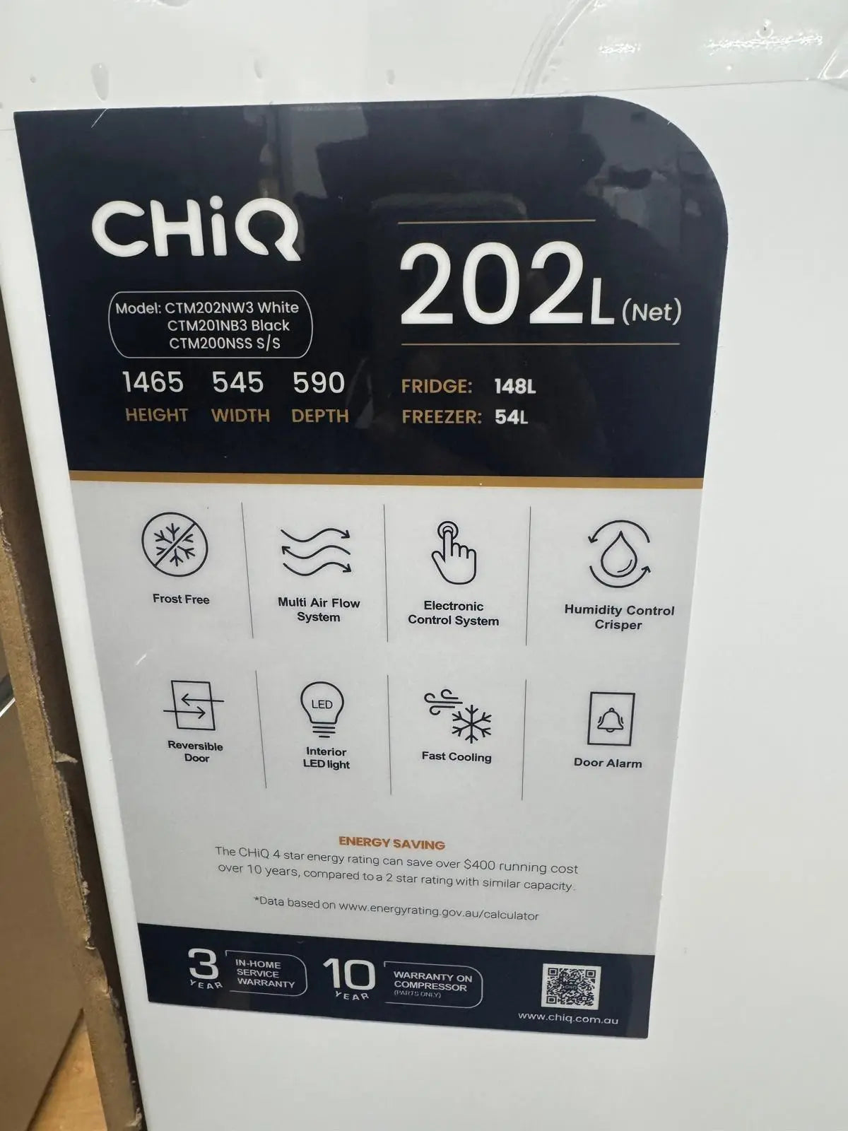 Brand New CHiQ 202L Fridge + Stirling 6kg Washer Combo | RESERVOIR