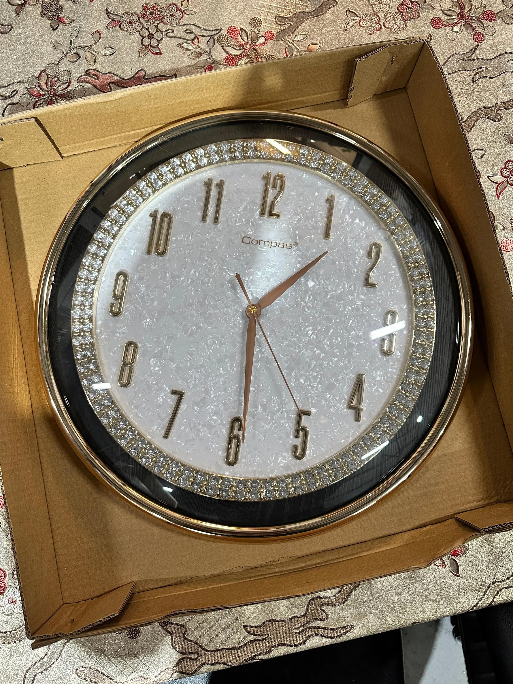 Brand New Decorative Crystal Wall Clock | ADELAIDE