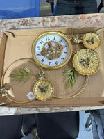 Brand New Gold Floral Decorative Wall Clock | ADELAIDE