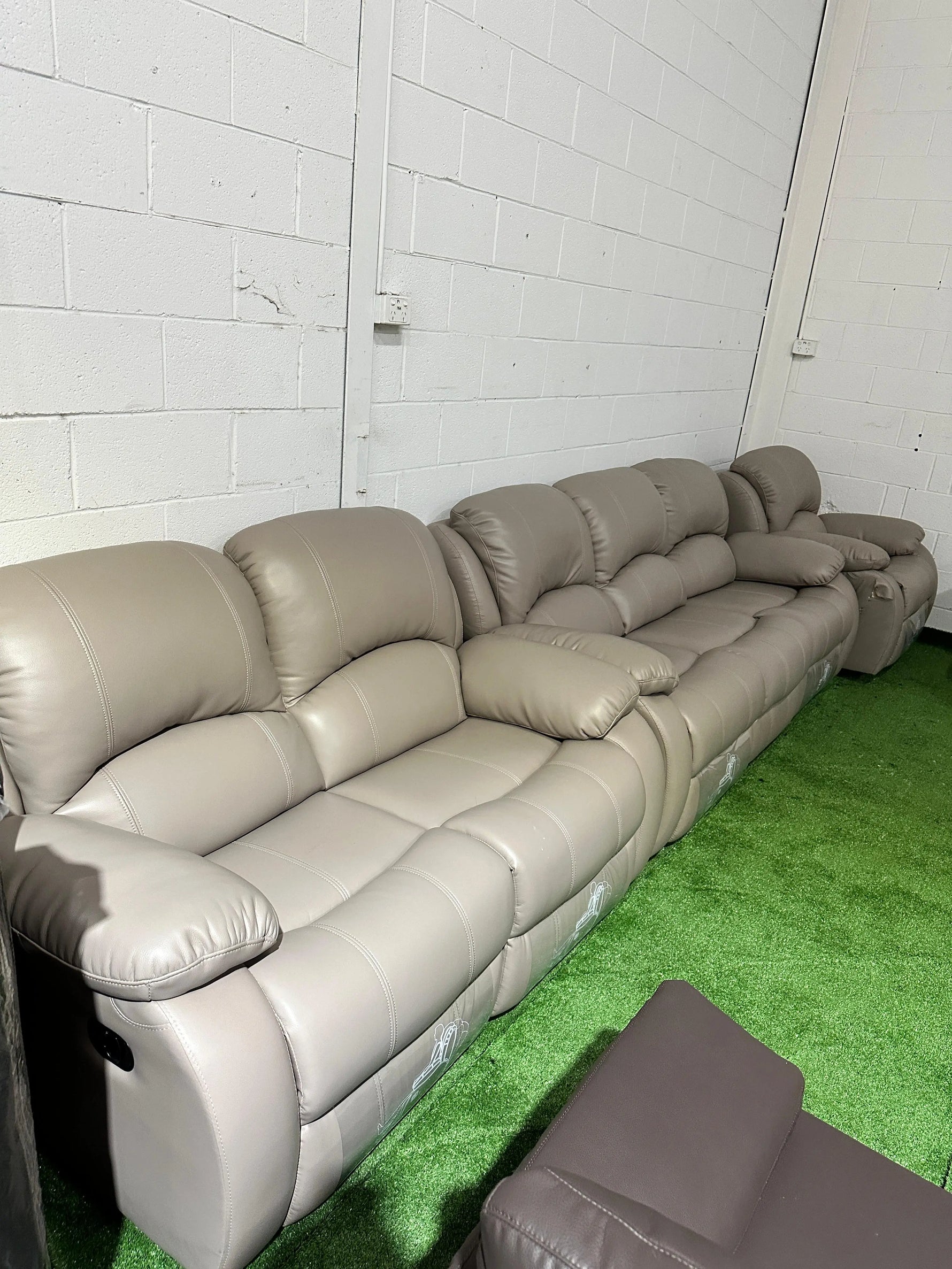 Brand New Grey 5-Seater Recliner Sofa Set | ADELAIDE