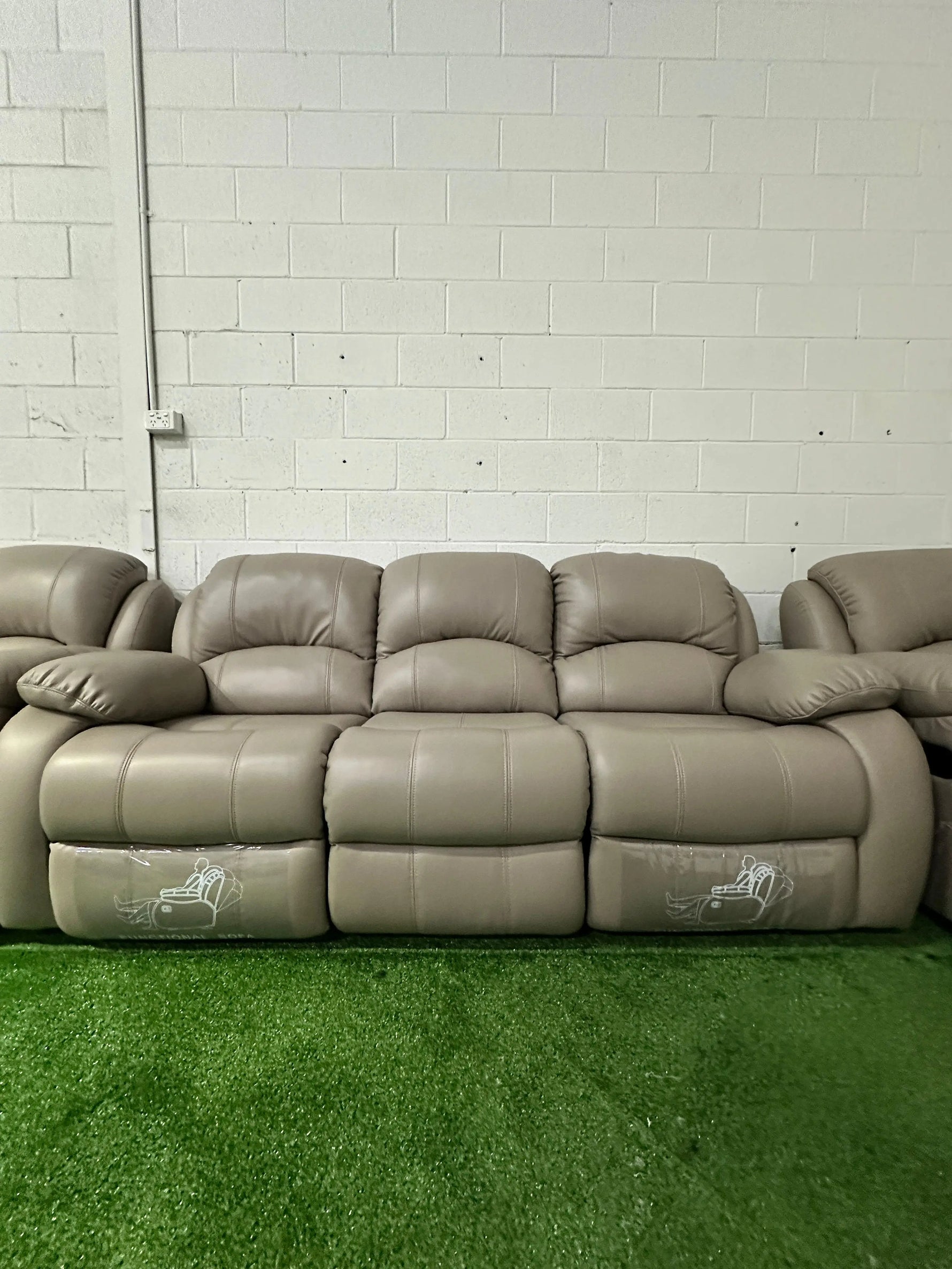 Brand New Grey 5-Seater Recliner Sofa Set | ADELAIDE