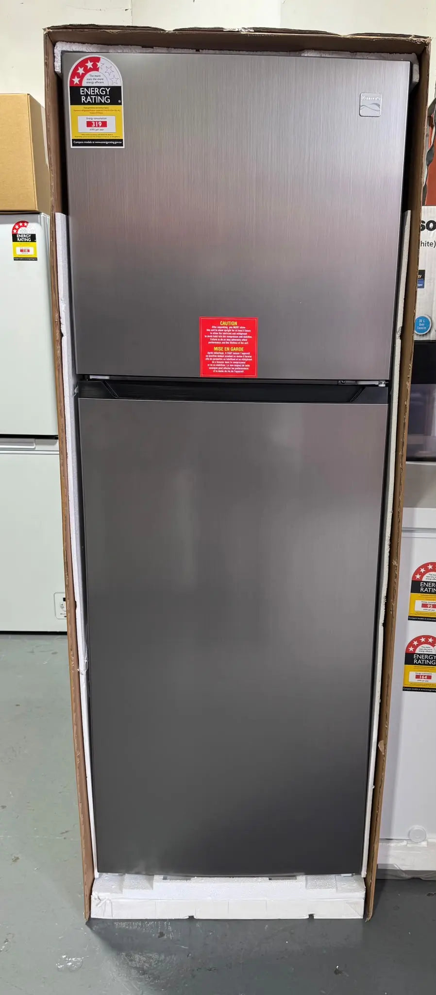 Brand New Kenmore 247L Frost Free Top Mount Fridge – Stainless Steel – 3 Year Warranty | ADELAIDE