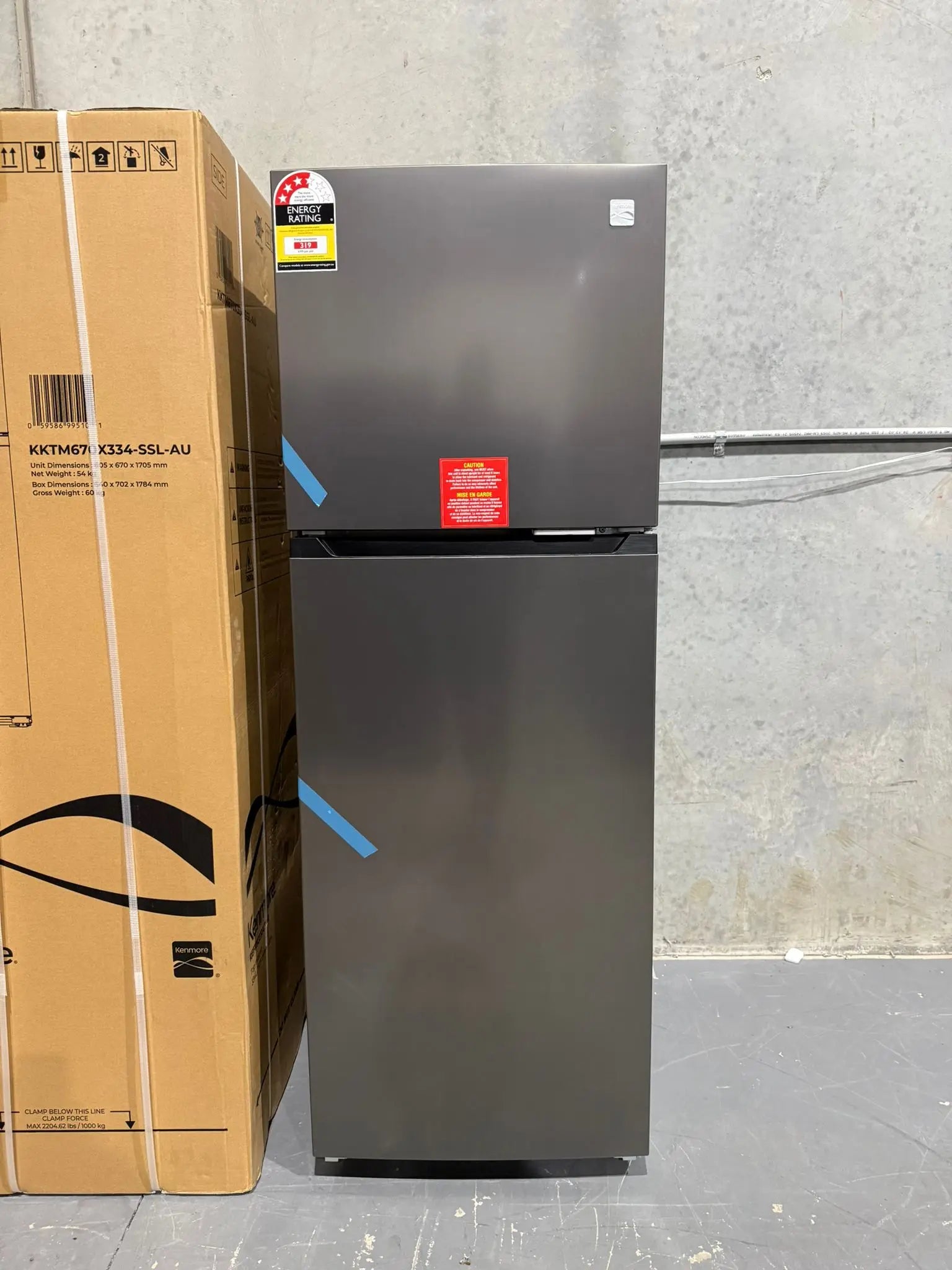 Brand New Kenmore 334L Top Mount Fridge – Model KKTM670X334 | MELBOURNE