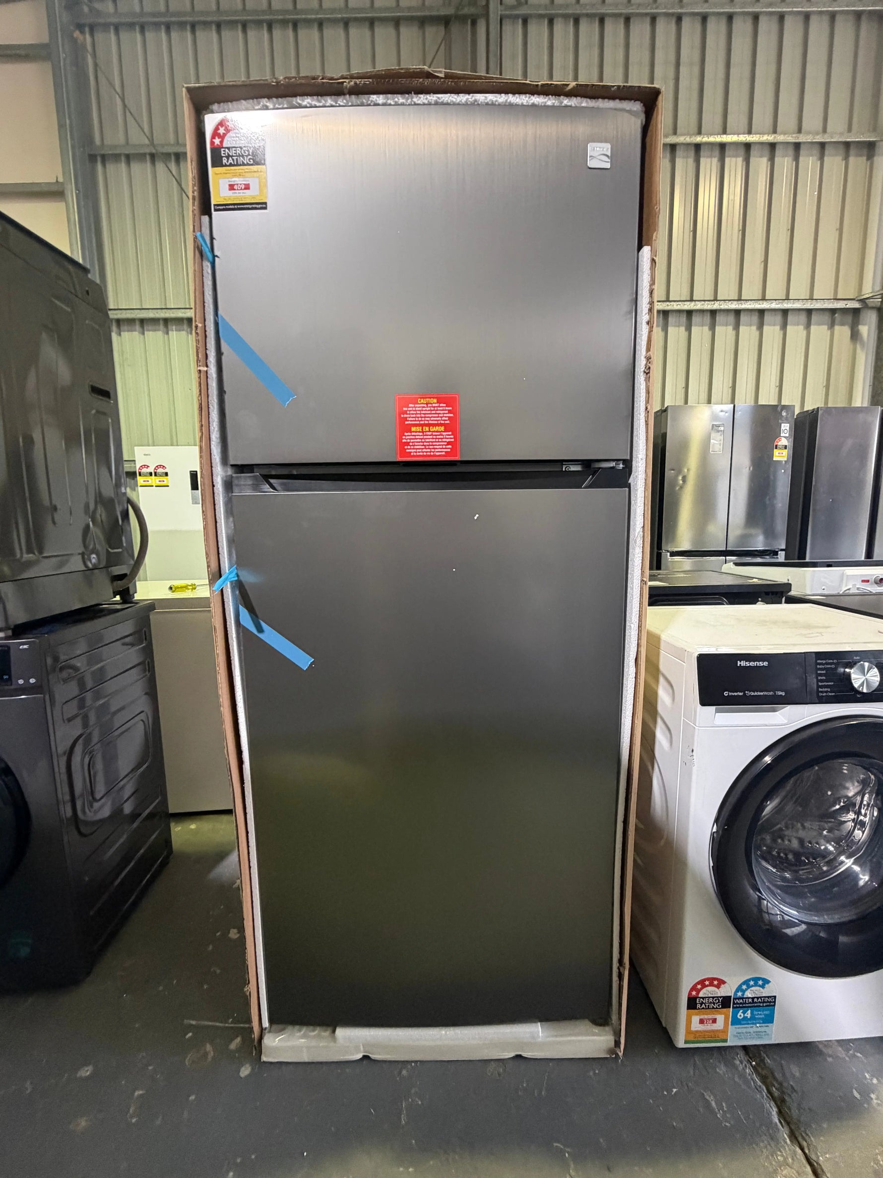 Brand New Kenmore 498L Top Mount Fridge + Hisense 7.5KG washer combo