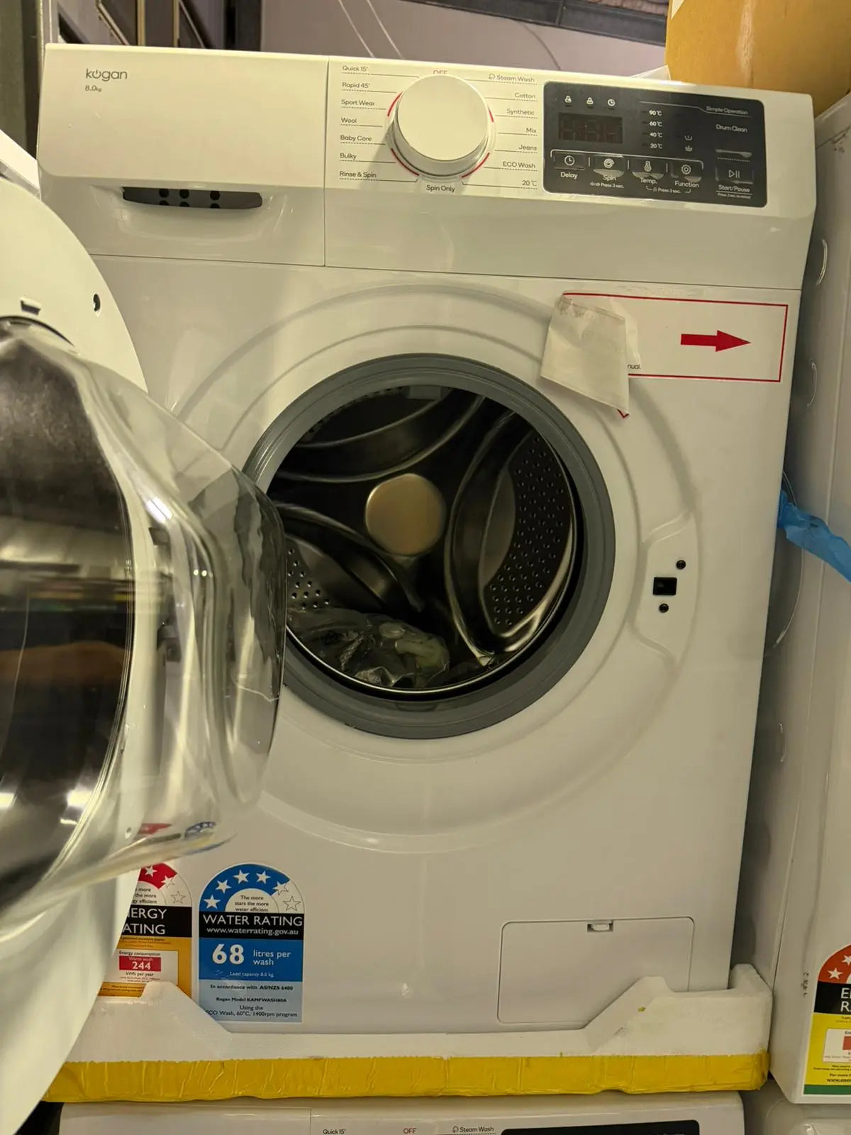 Brand New Kogan 8KG Front Load BLDC Inverter Washing Machine (White) | BRISBANE