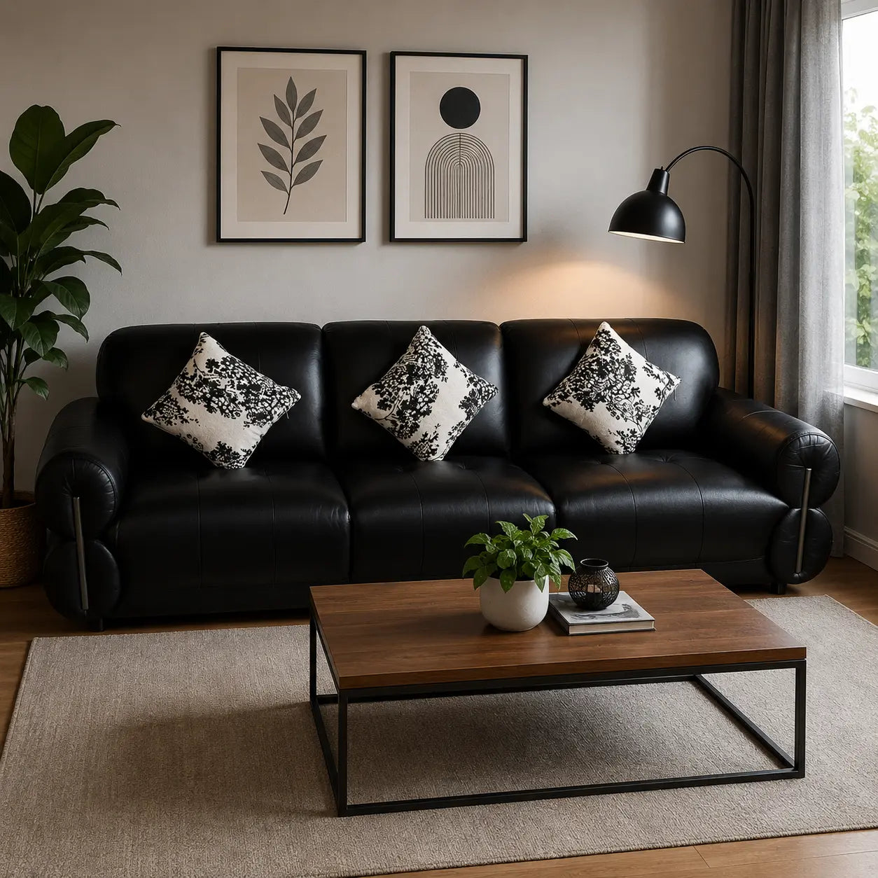 Brand New Premium Black Lounge Sofa | ALEXANDRIA