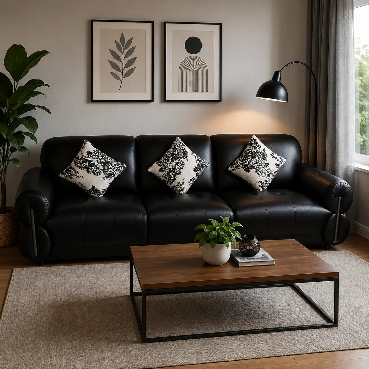 Brand New Premium Black Lounge Sofa | ALEXANDRIA