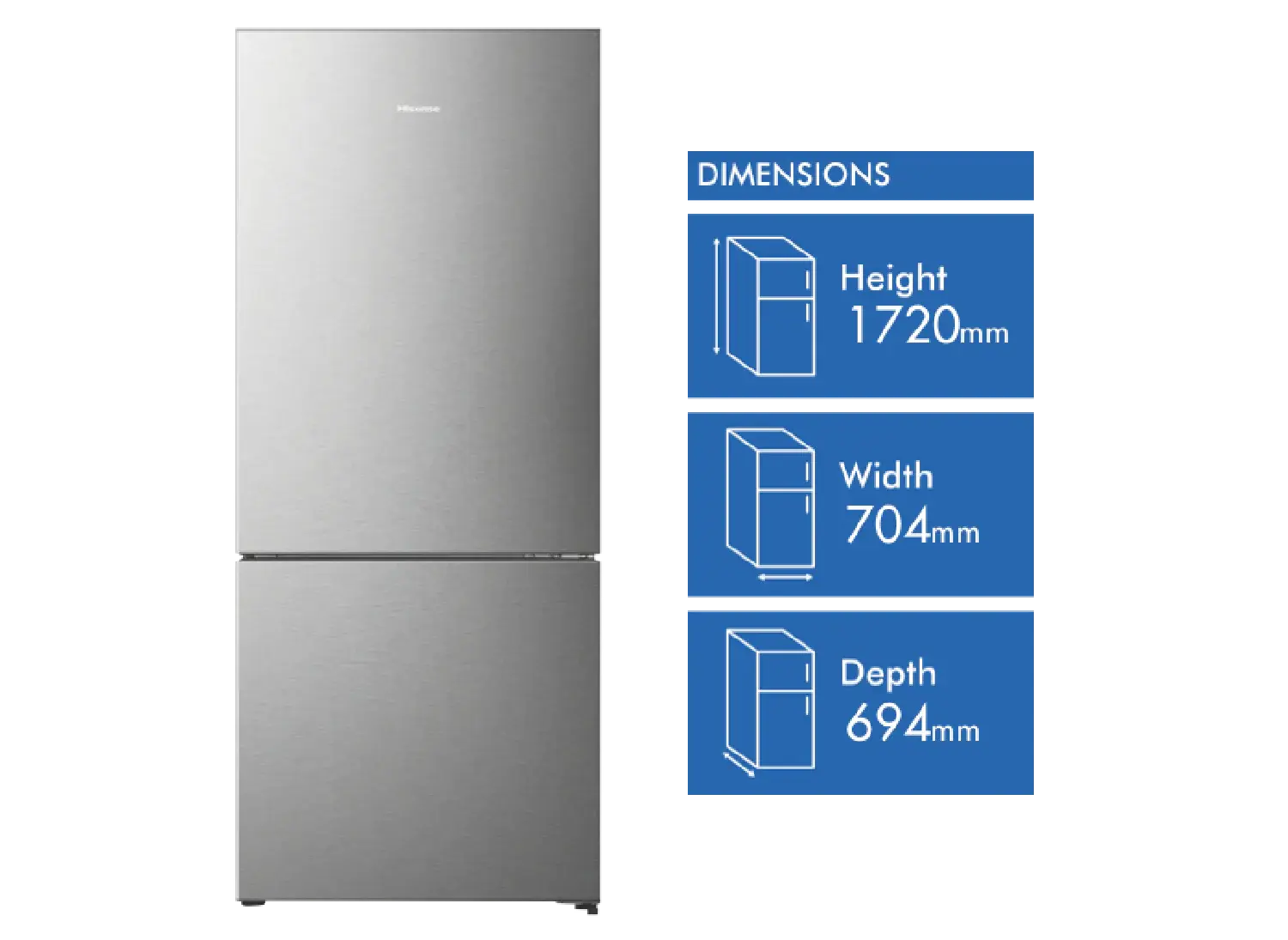 Brand New – Hisense HRBM4185 417L PureFlat Bottom Mount Fridge Freezer | PERTH
