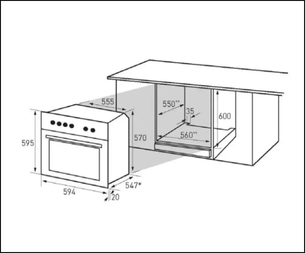 Brand new Baumatic BO5M Black Glass Electric Oven | ADELAIDE