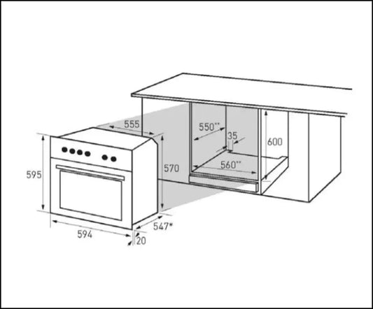 Brand new Baumatic BO5M Black Glass Electric Oven | ADELAIDE