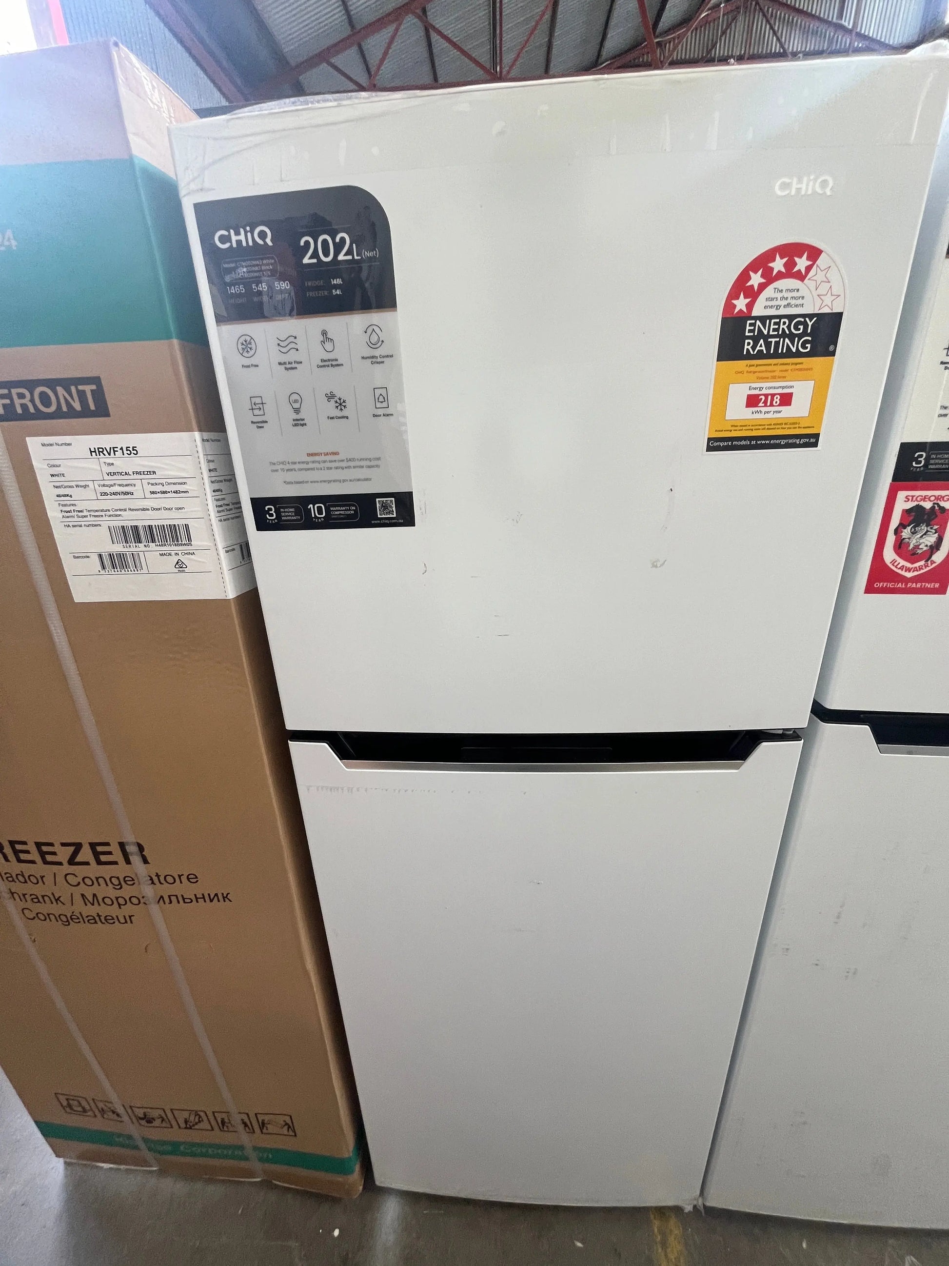 Brand new CHiQ 202L fridge Freezer | ADELAIDE