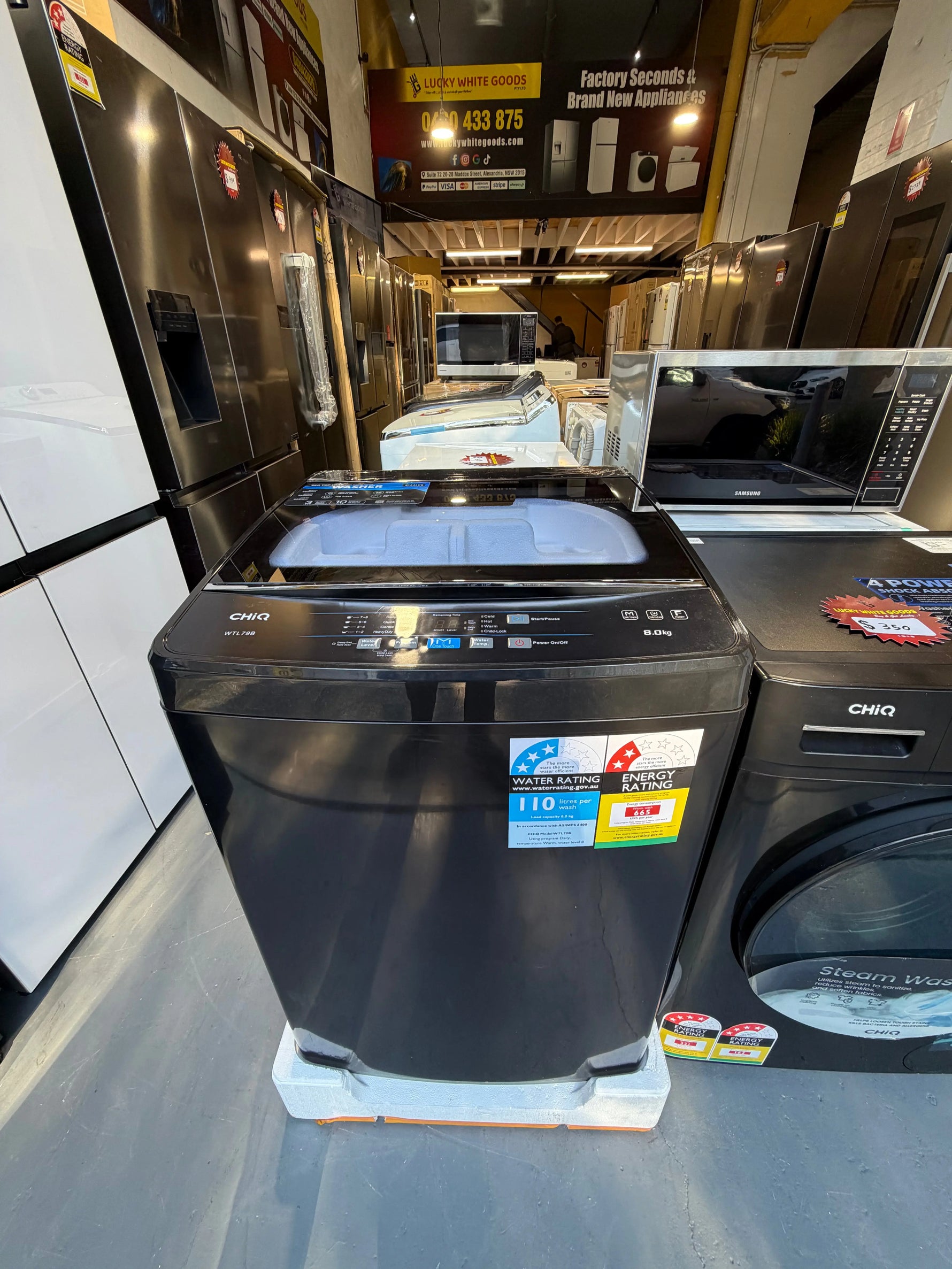 Brand new Chiq 8 kg Top Loader Washer Model Number -WTL79B