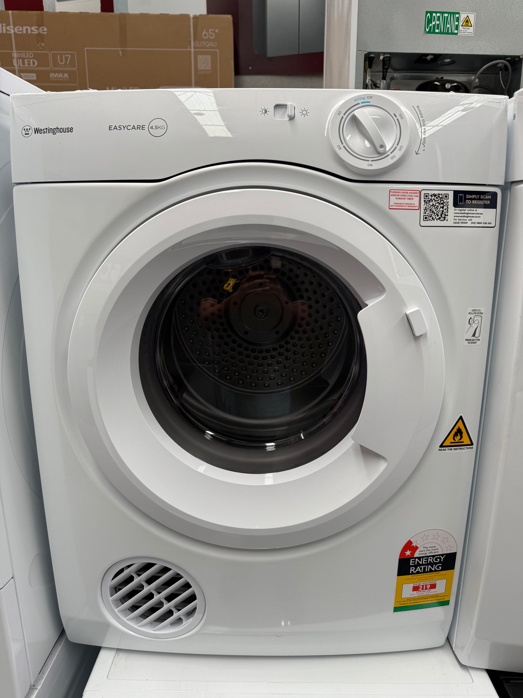 Westinghouse 4.5kg Top Load Washing Machine – Factory Seconds | WDV457H3WB