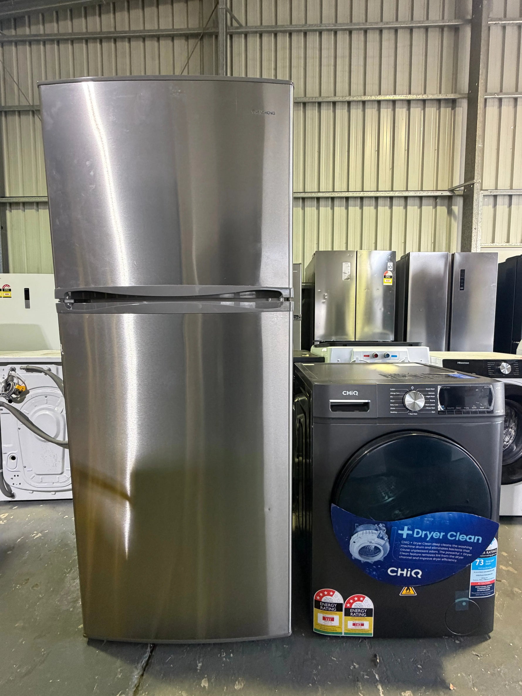 CHANGHONG 400L Fridge + Chiq 8.5 Washer Bundle