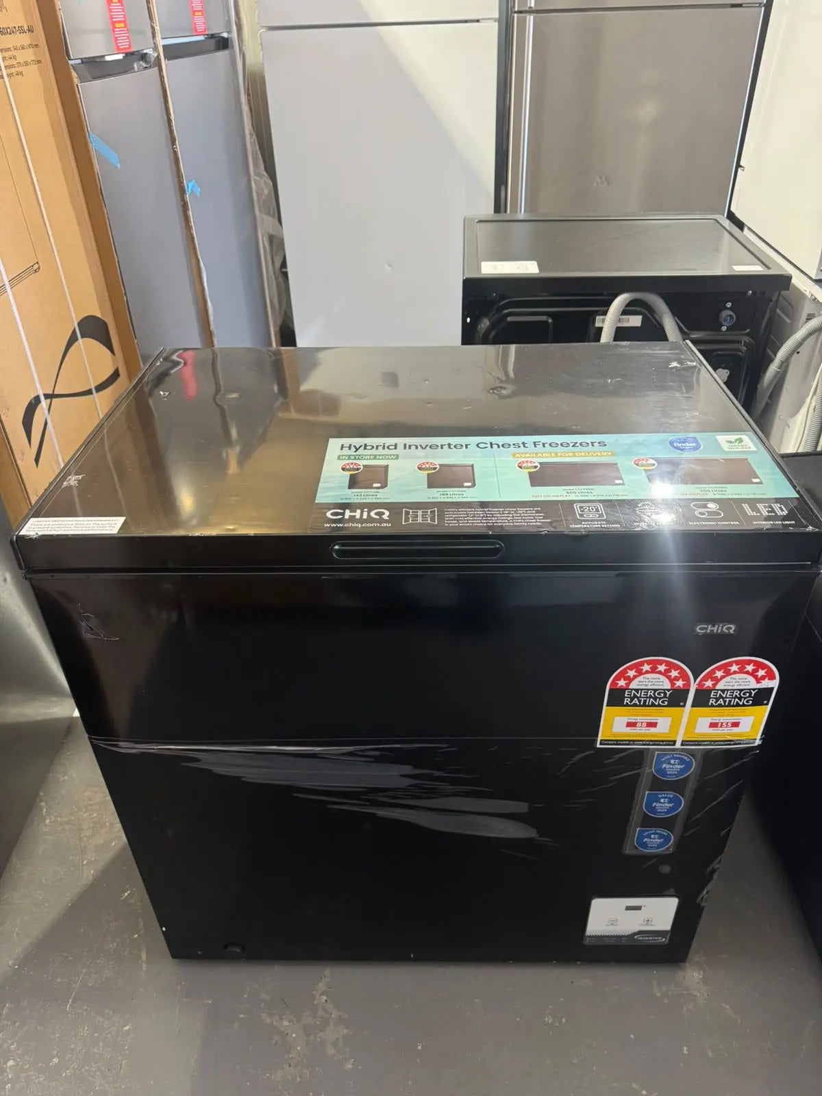 CHiQ 199L Black Hybrid Inverter Chest Freezer – Factory Second | PERTH