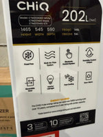 CHiQ 202L Fridge Freezer + LG 6.5kg Top Load Washing Machine Combo – Refurbished Package