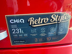 CHiQ 231L Red Retro Bottom Mount Fridge Freezer – Factory Second | PERTH