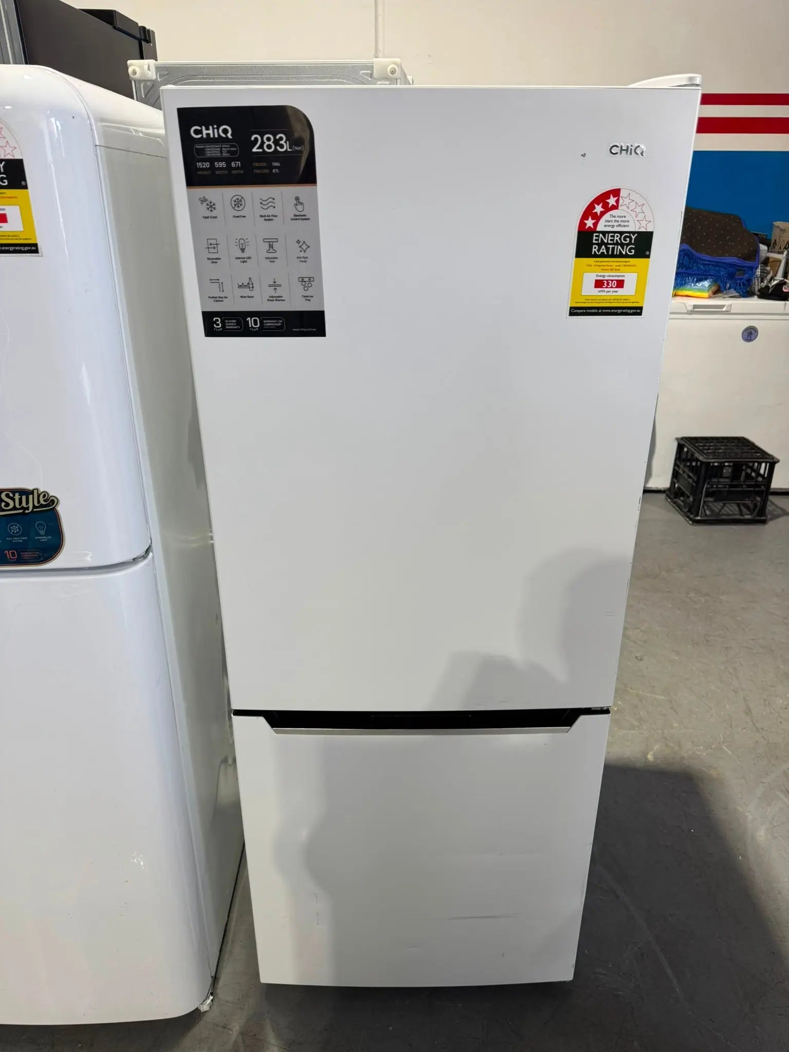 CHiQ 283L Bottom Mount Fridge Freezer (Refurbished)