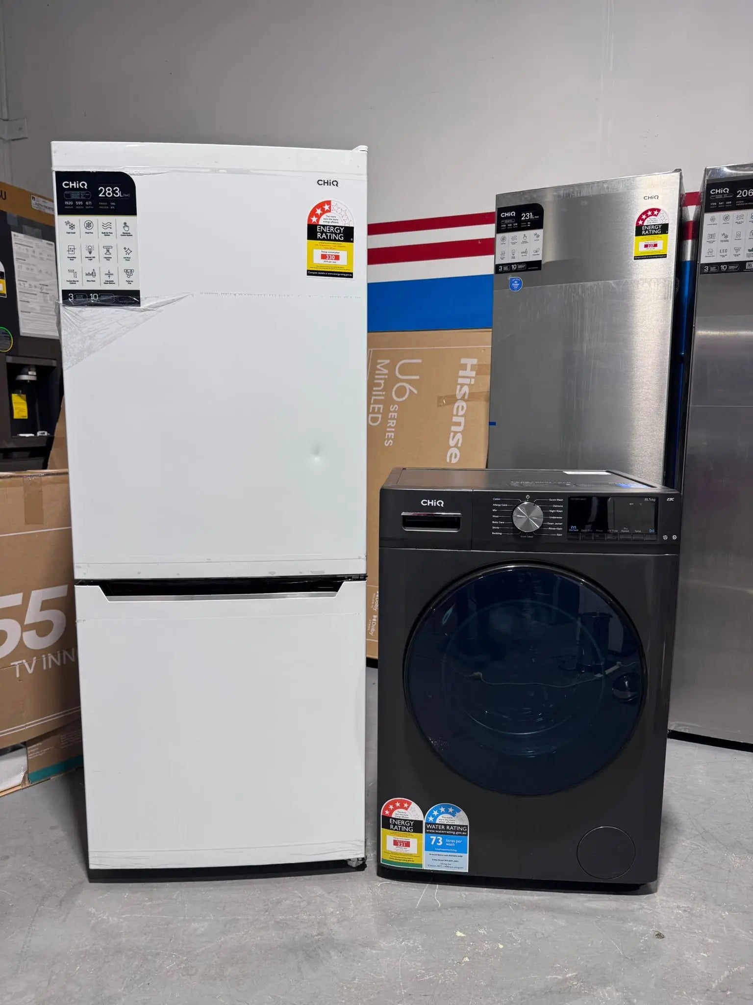 CHiQ 283L Fridge + CHiQ 8.5kg Washer Combo