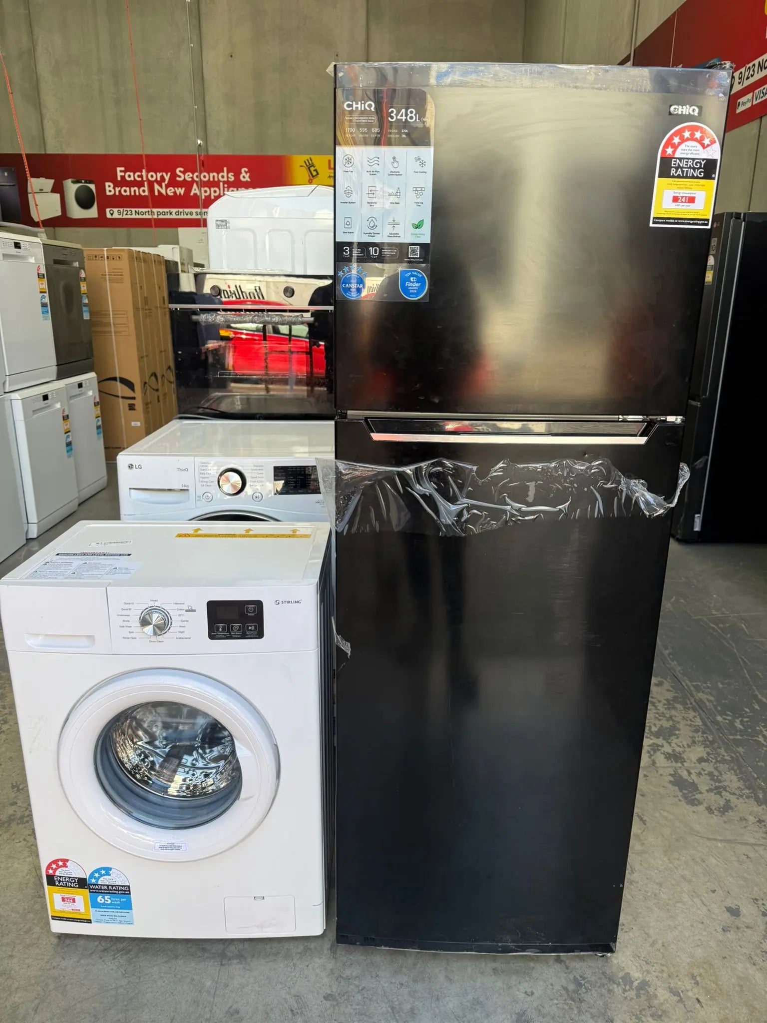 CHiQ 348L Fridge + Stirling 6kg Washing Machine Combo – Refurbished | MELBOURNE