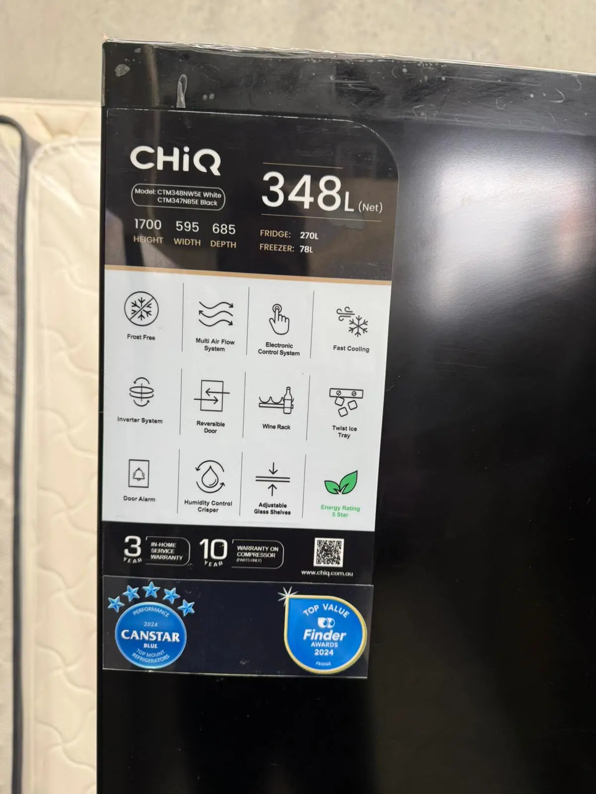CHiQ 348L Top Mount Refrigerator – Refurbished | MELBOURNE