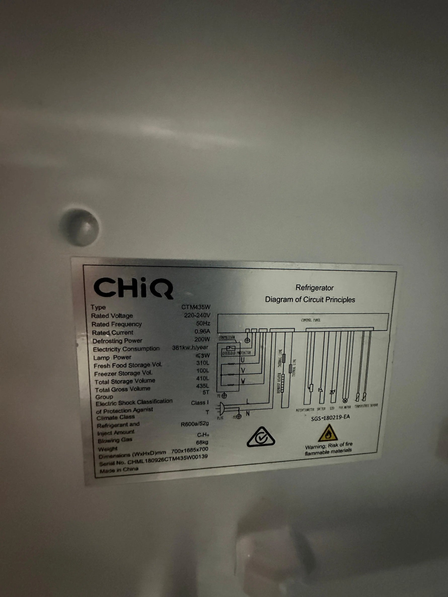 CHiQ 410L Top Mount Fridge Freezer – Refurbished | ADELAIDE