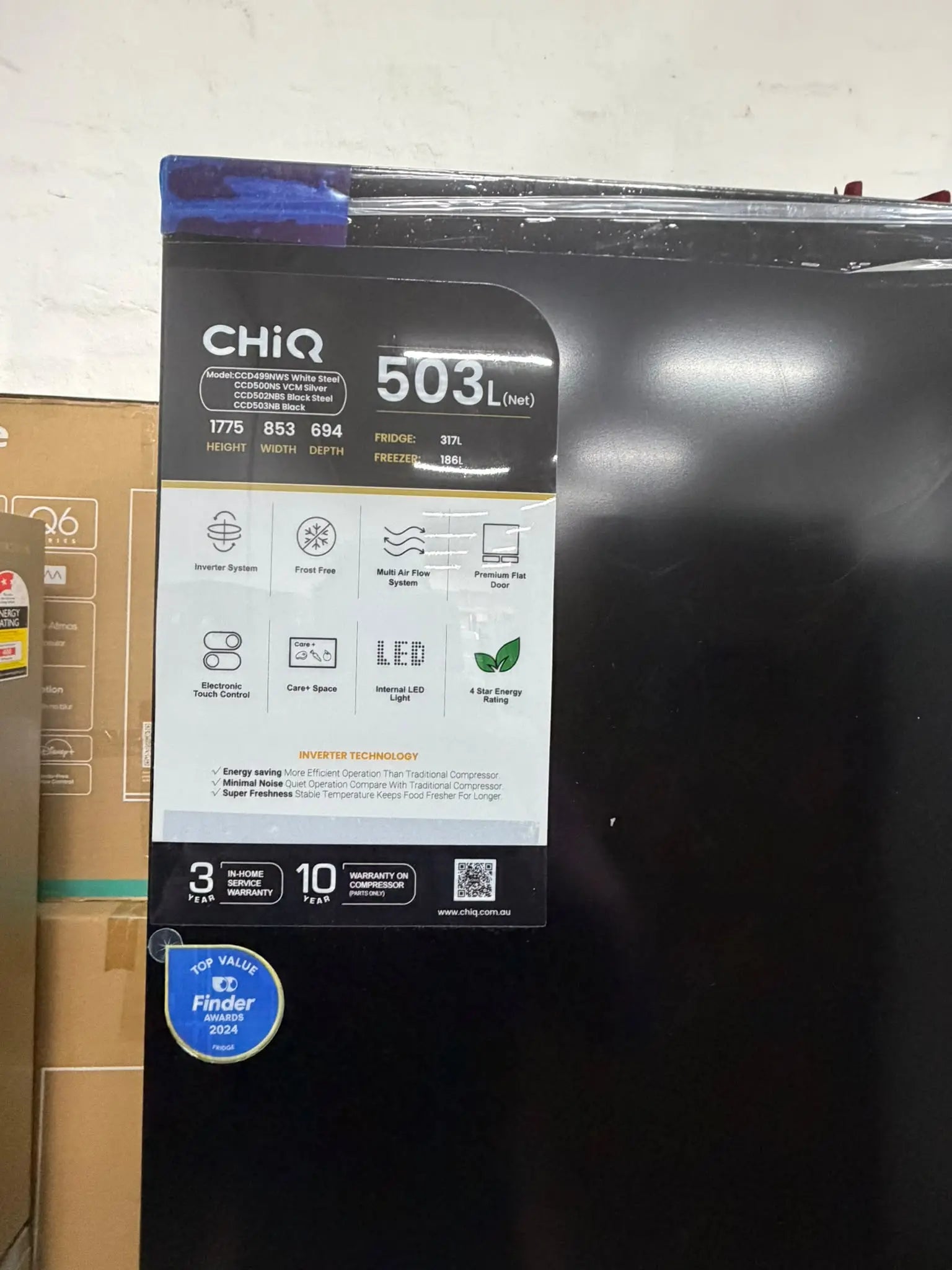 CHiQ 503L French Door Fridge CCD503NB – Factory Seconds