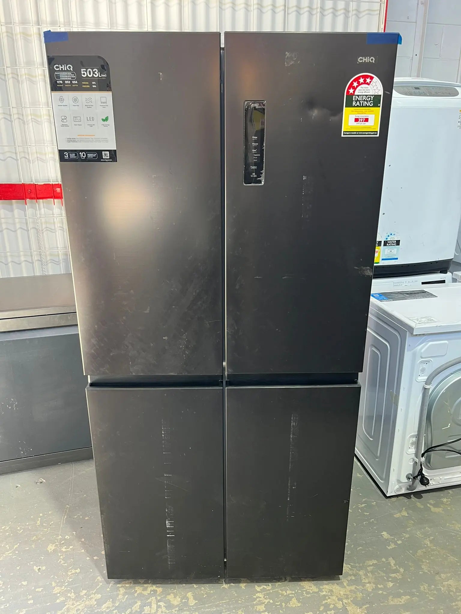 CHiQ 503L Quad Door Fridge Freezer – Refurbished – CCD502NBS | ADELAIDE